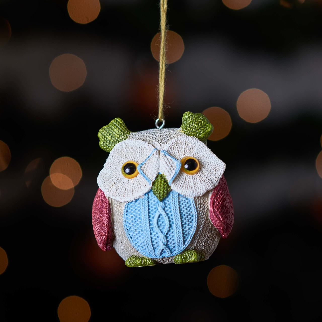 Knitted Owl – Green ear