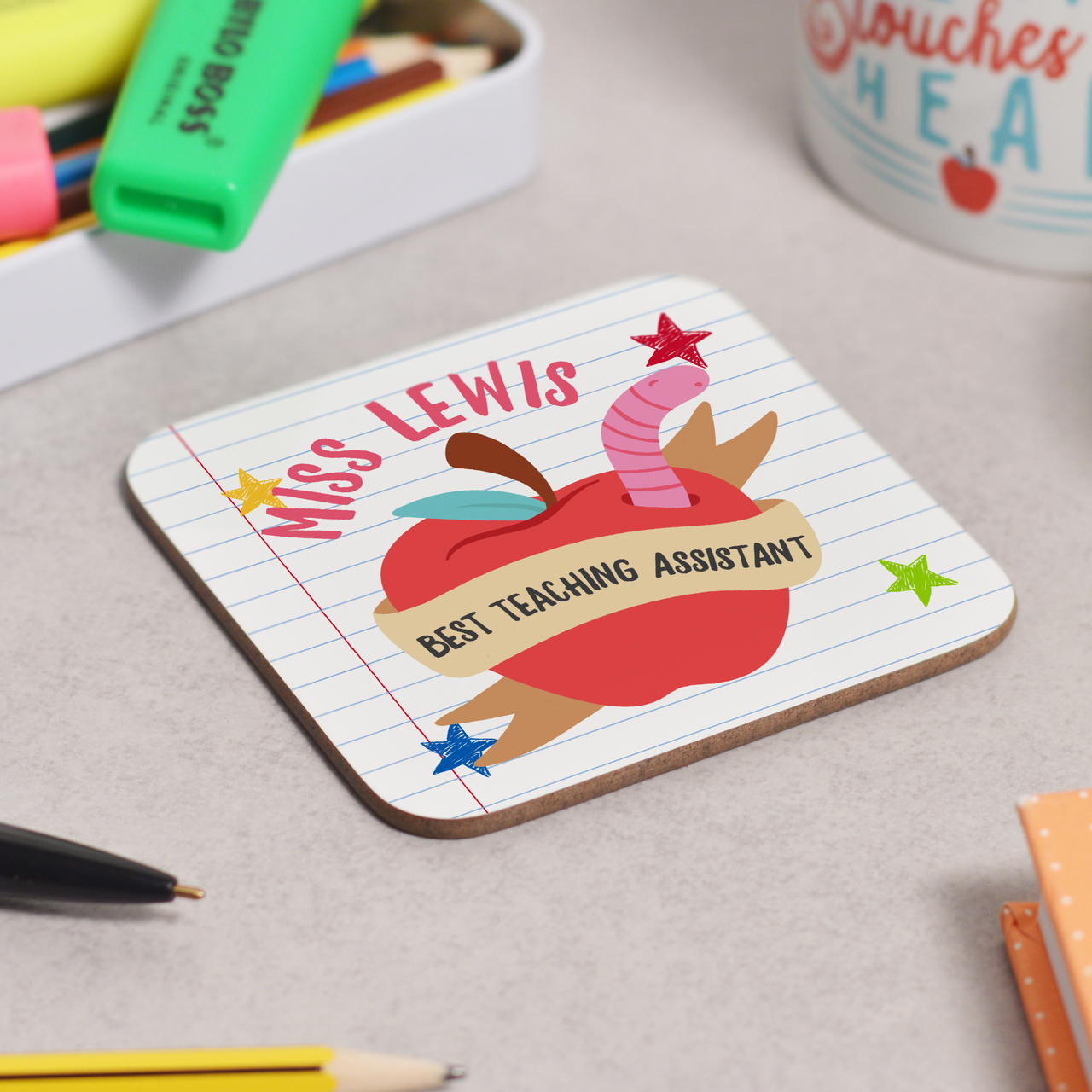 Personalised Best Teaching Assistant Coaster