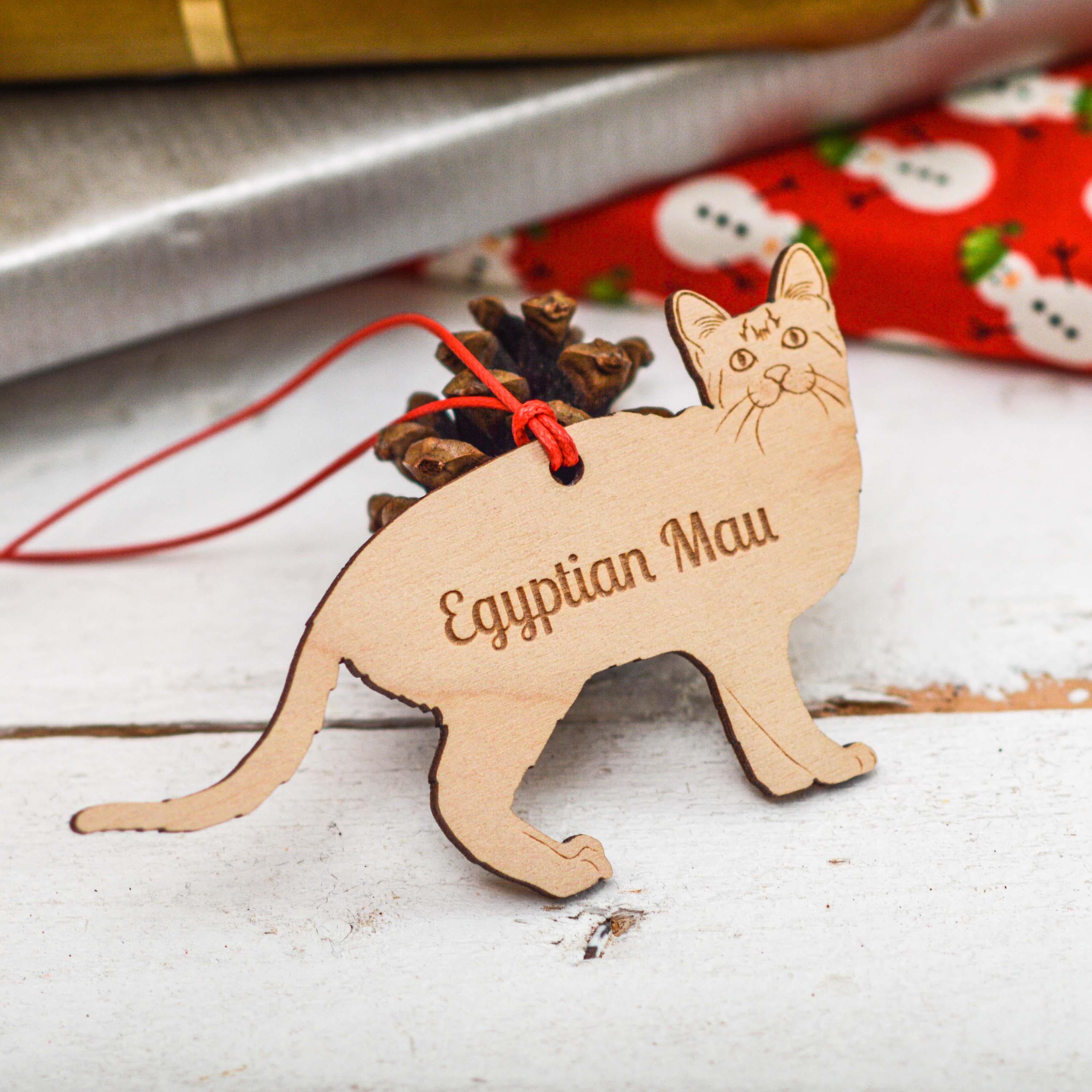 Personalised Egyptian Mau Cat Decoration