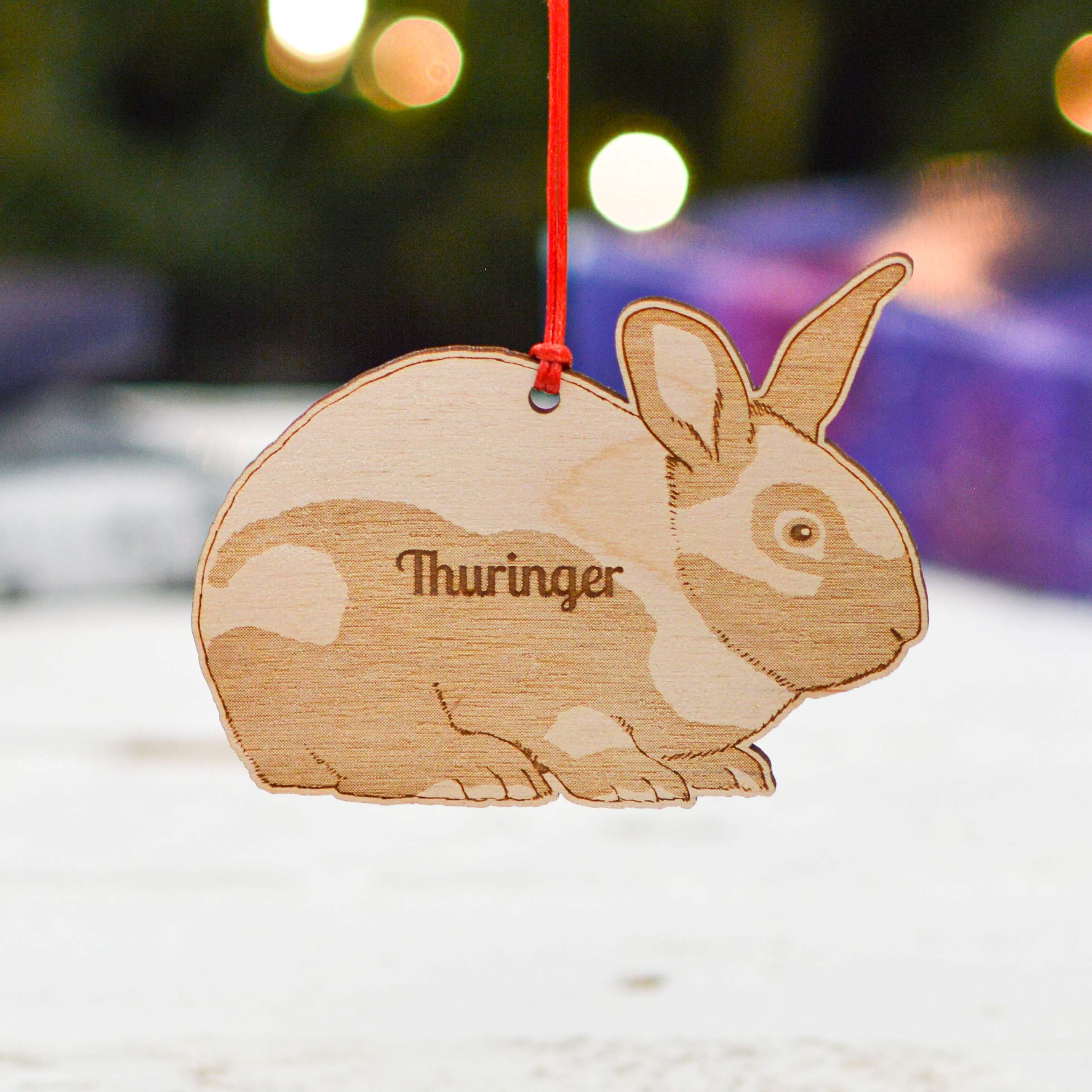 Personalised Thuringer Rabbit Decoration