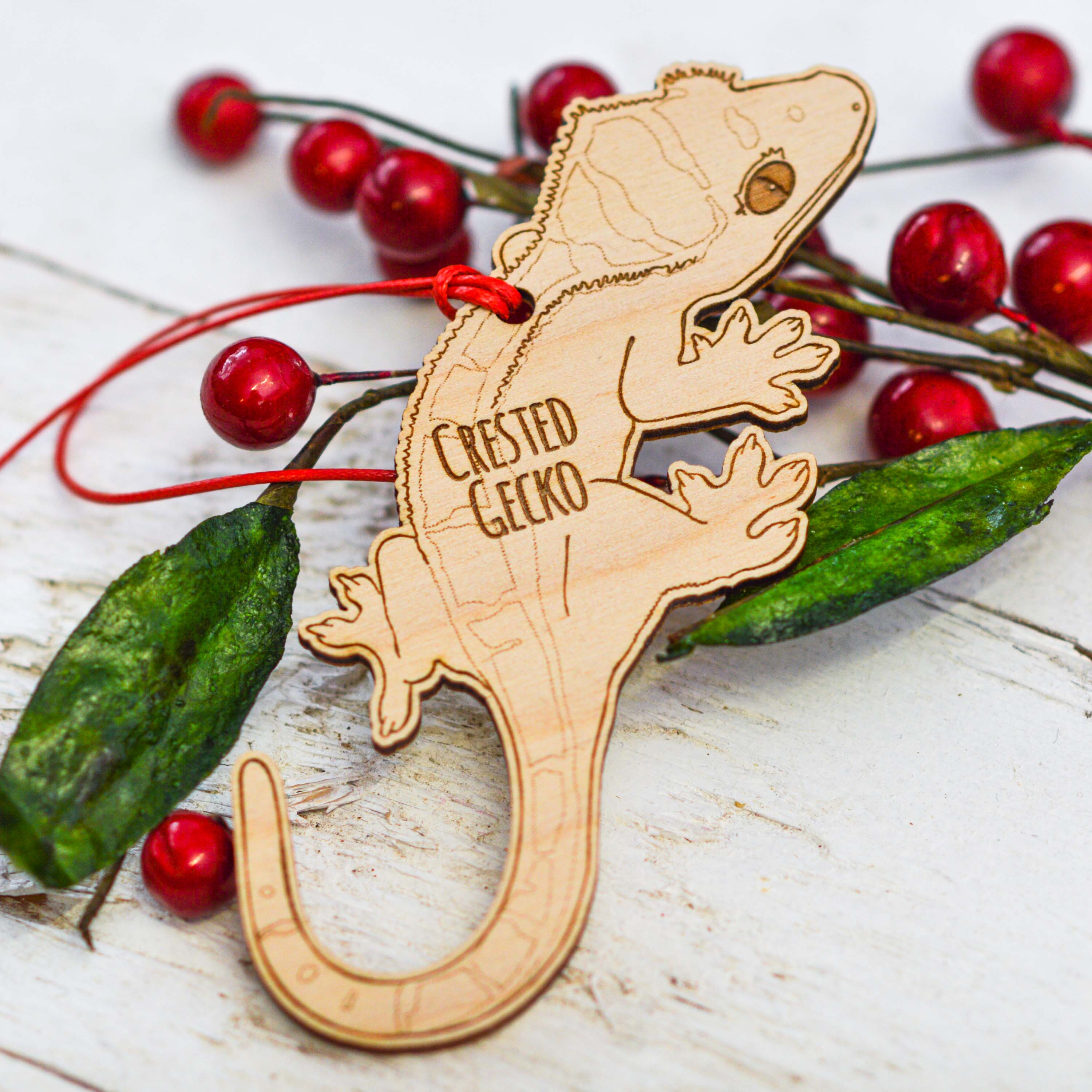 Personalised Crested Gecko Decoration