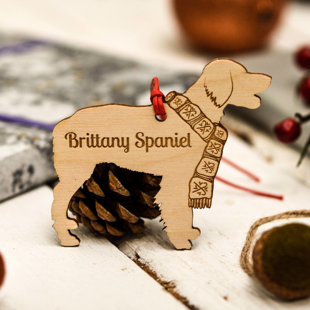 Personalised Brittany Spaniel Decoration