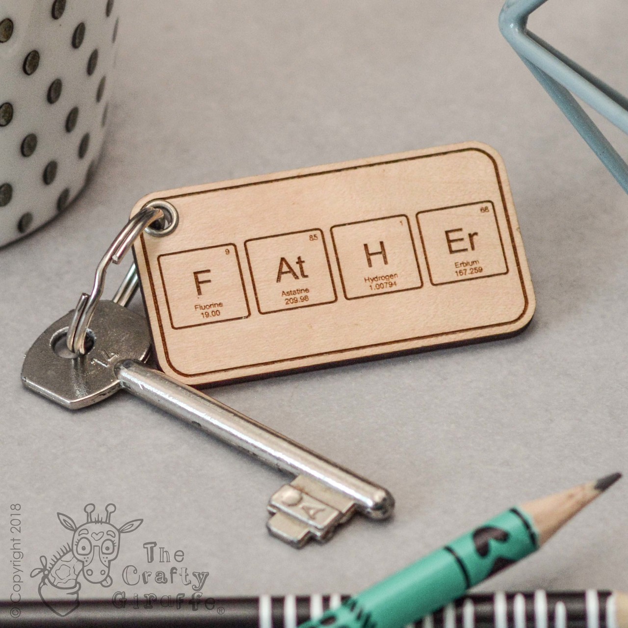 Father’ Periodic table Keyring