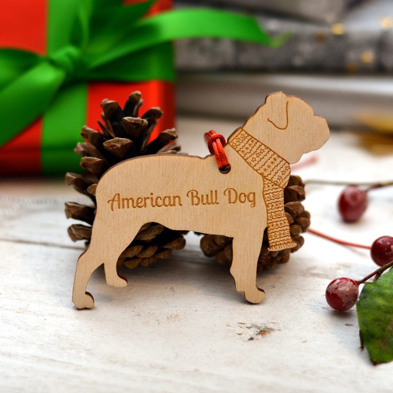 Personalised American Bull Dog Decoration