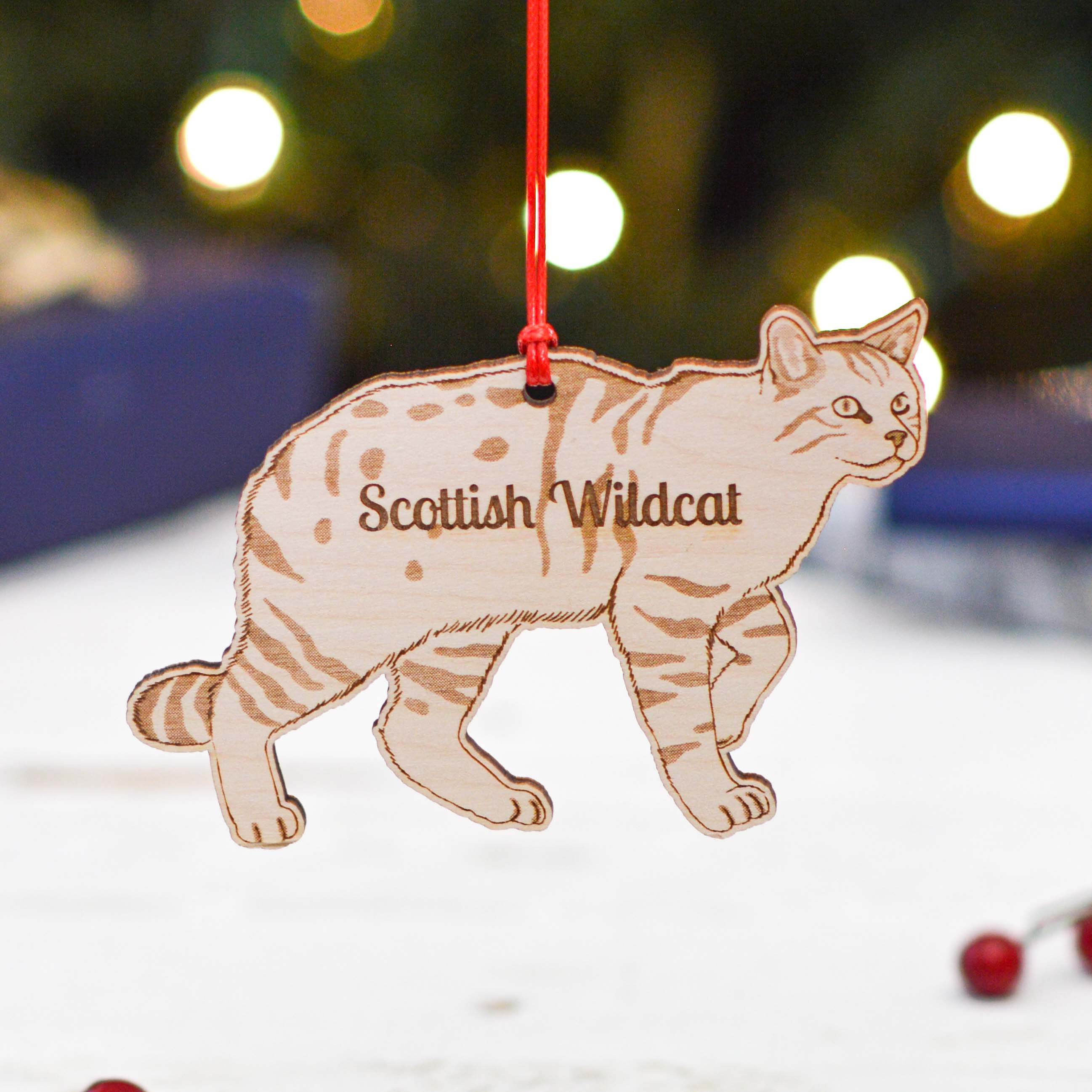 Personalised Scottish Wildcat Decoration