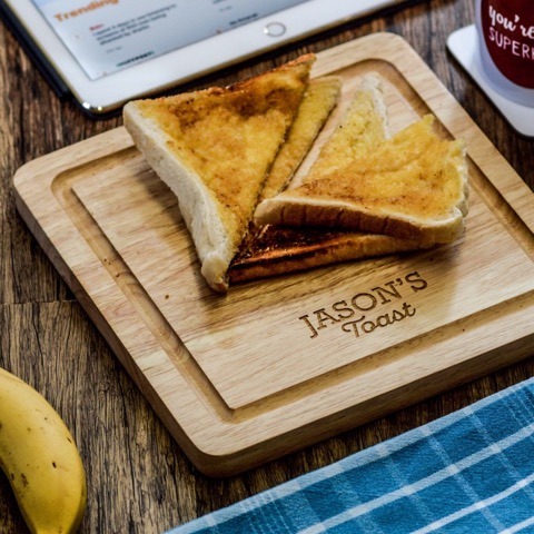 Personalised Breakfast Wooden Board