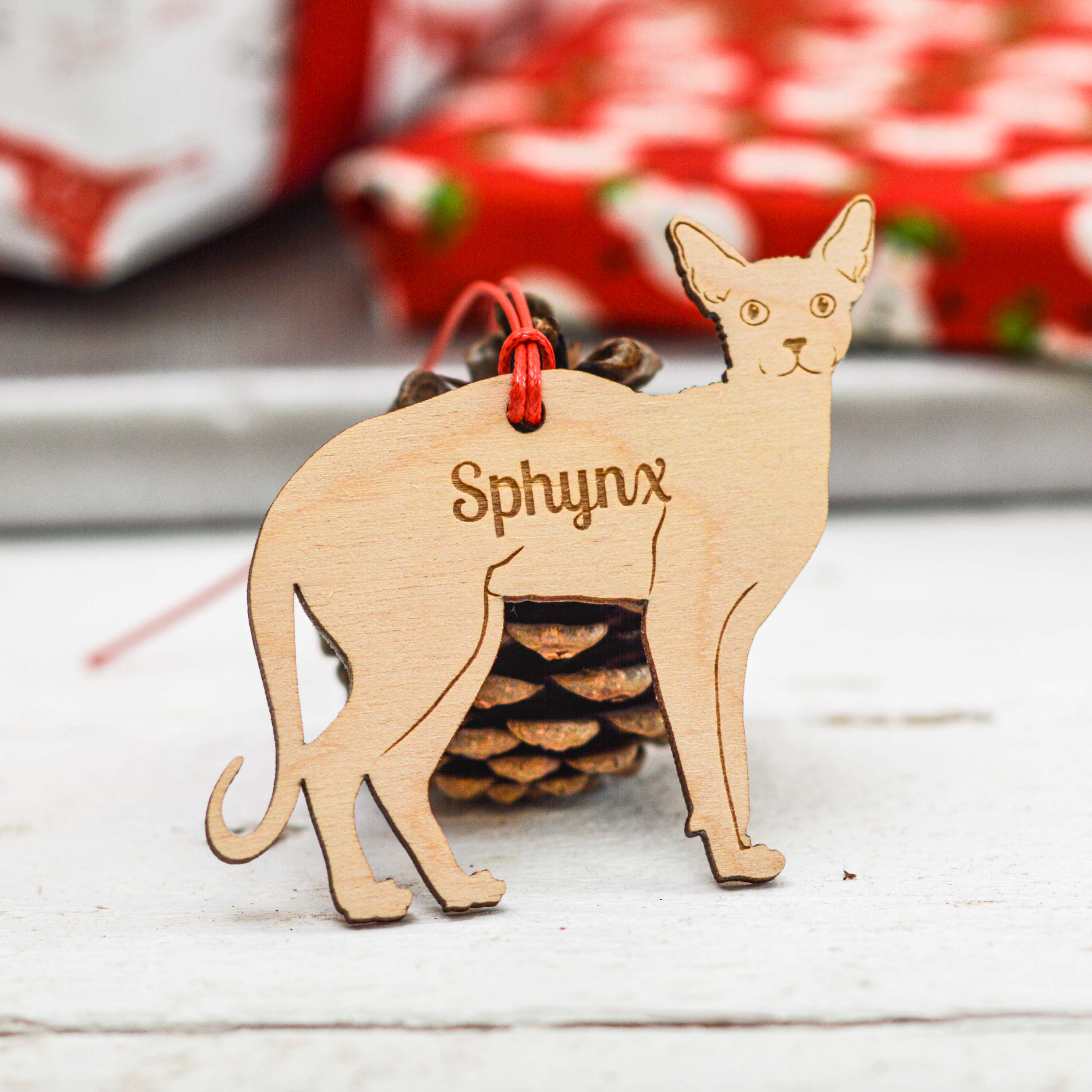 Personalised Sphynx Cat Decoration