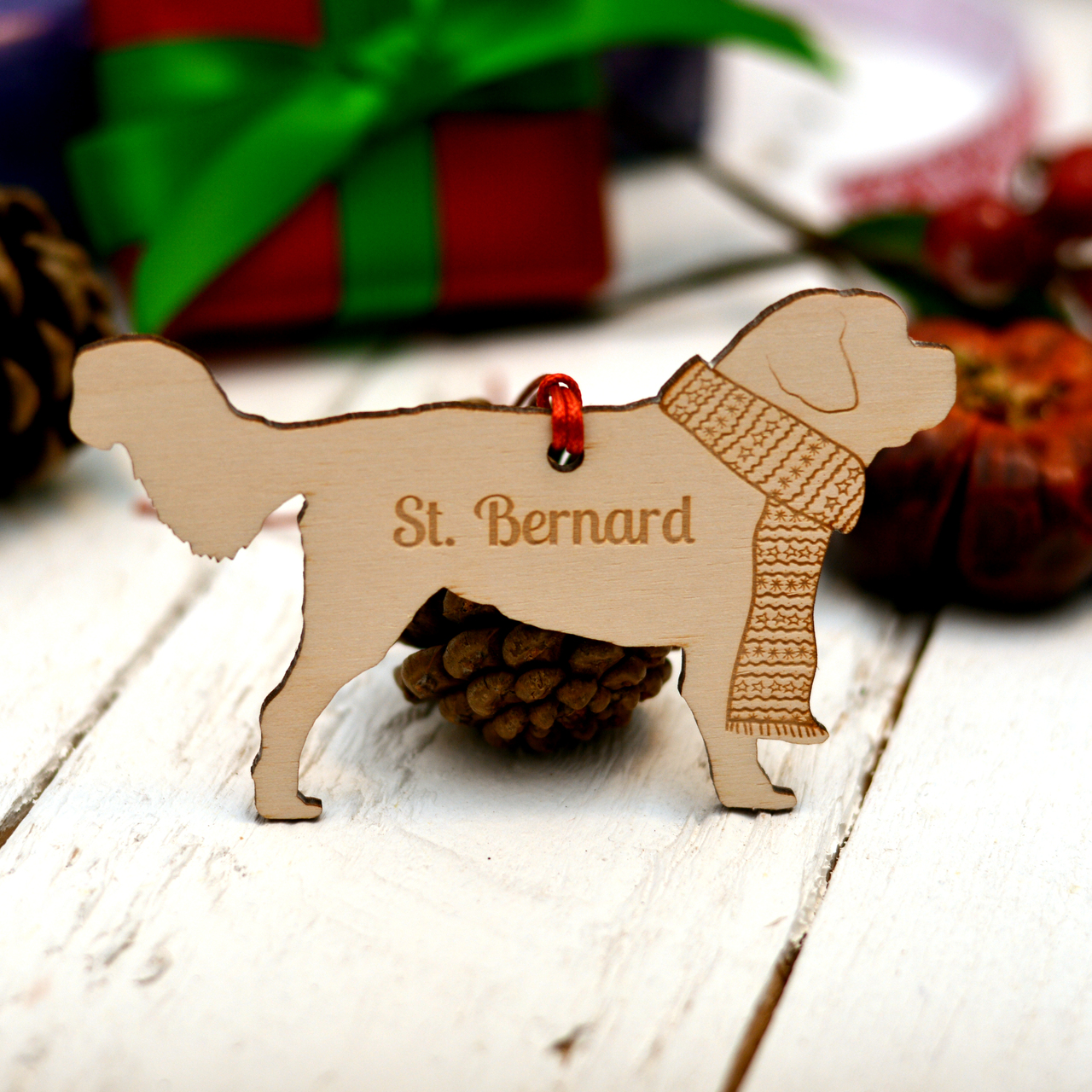 Personalised St Bernard Dog Decoration