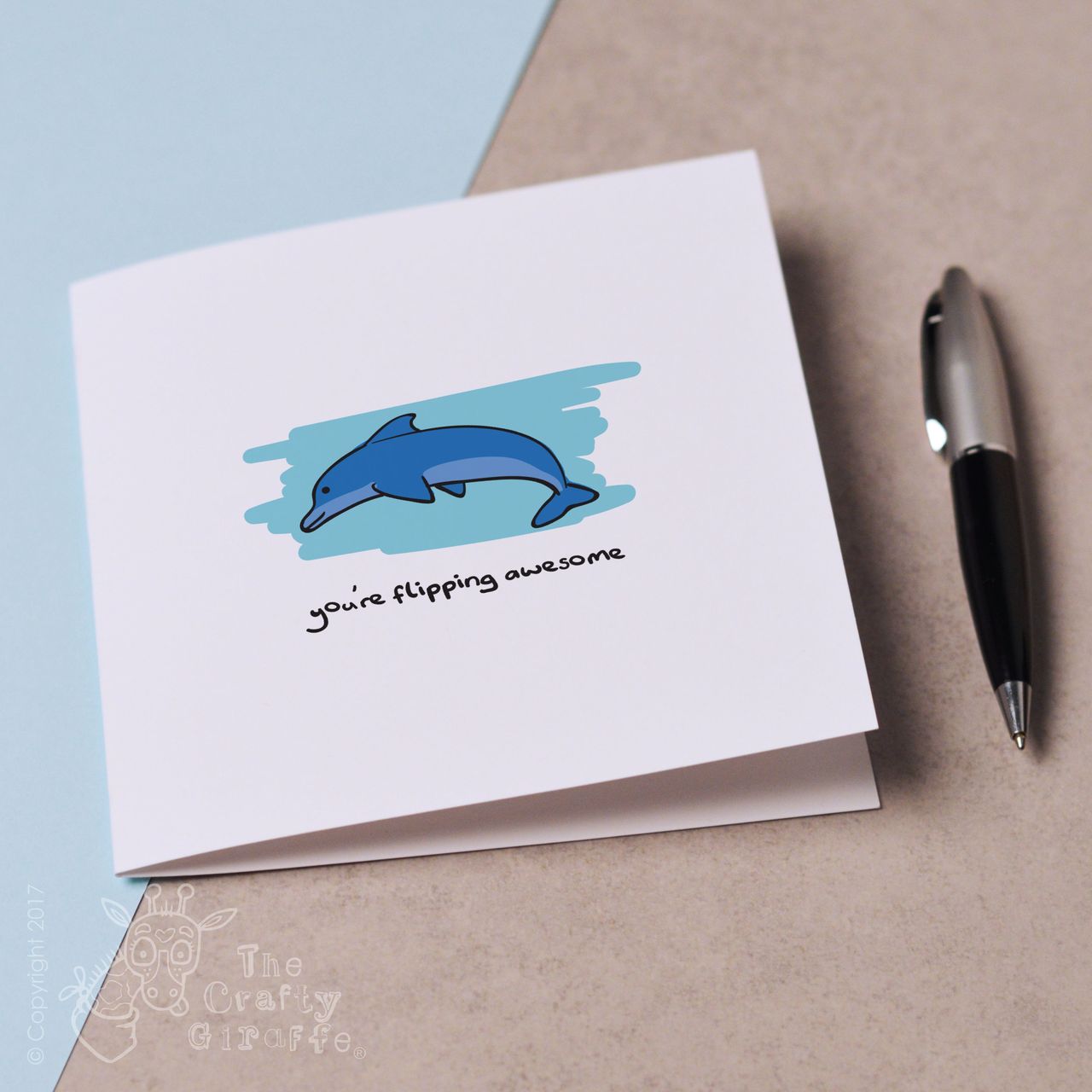 You’re flipping awesome – dolphin Card