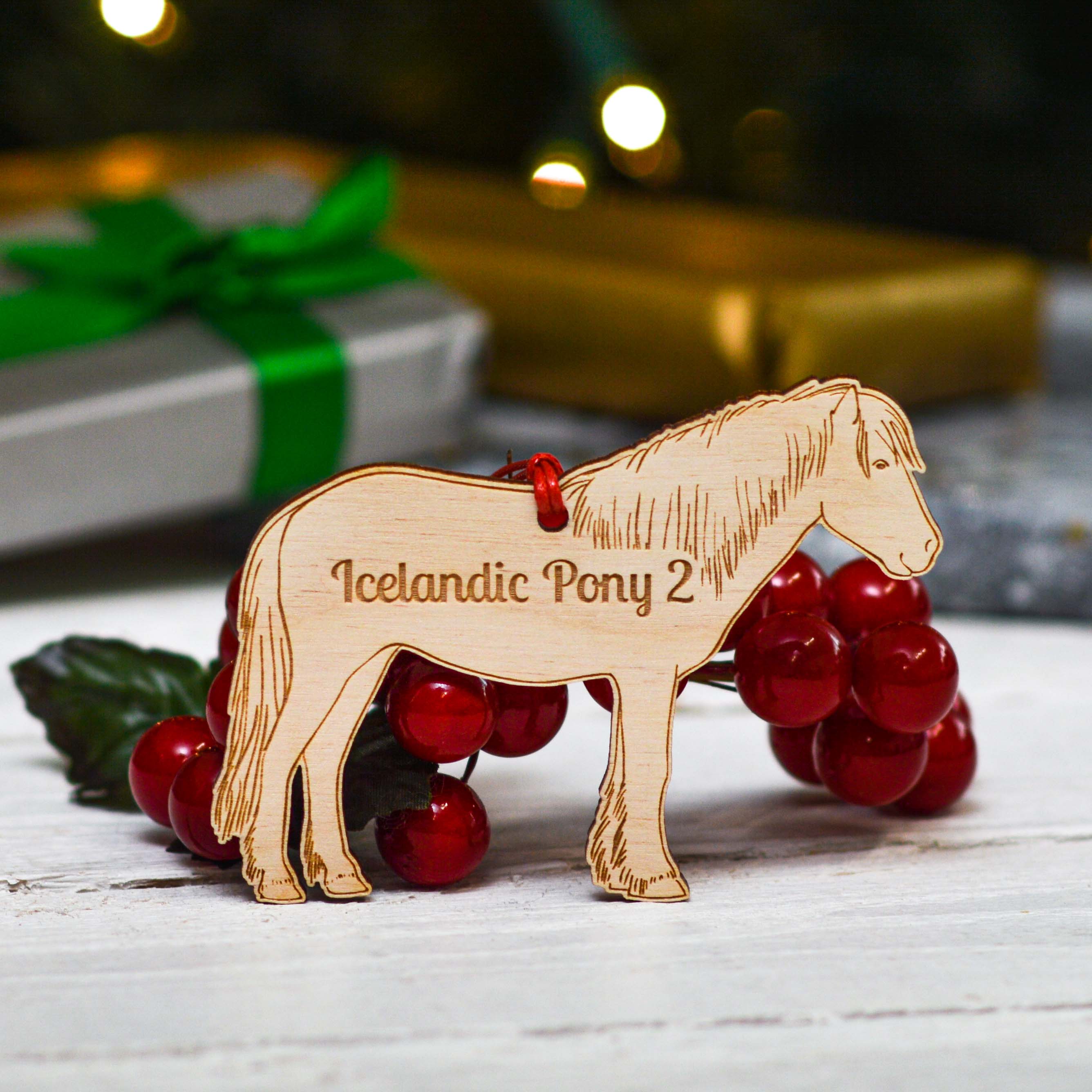 Personalised Icelandic Pony 2 Horse Decoration