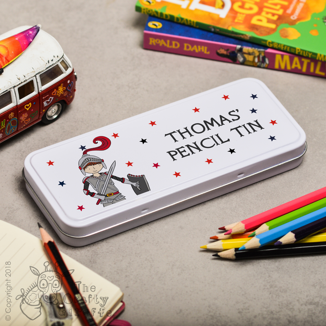Personalised Knight Pencil Tin