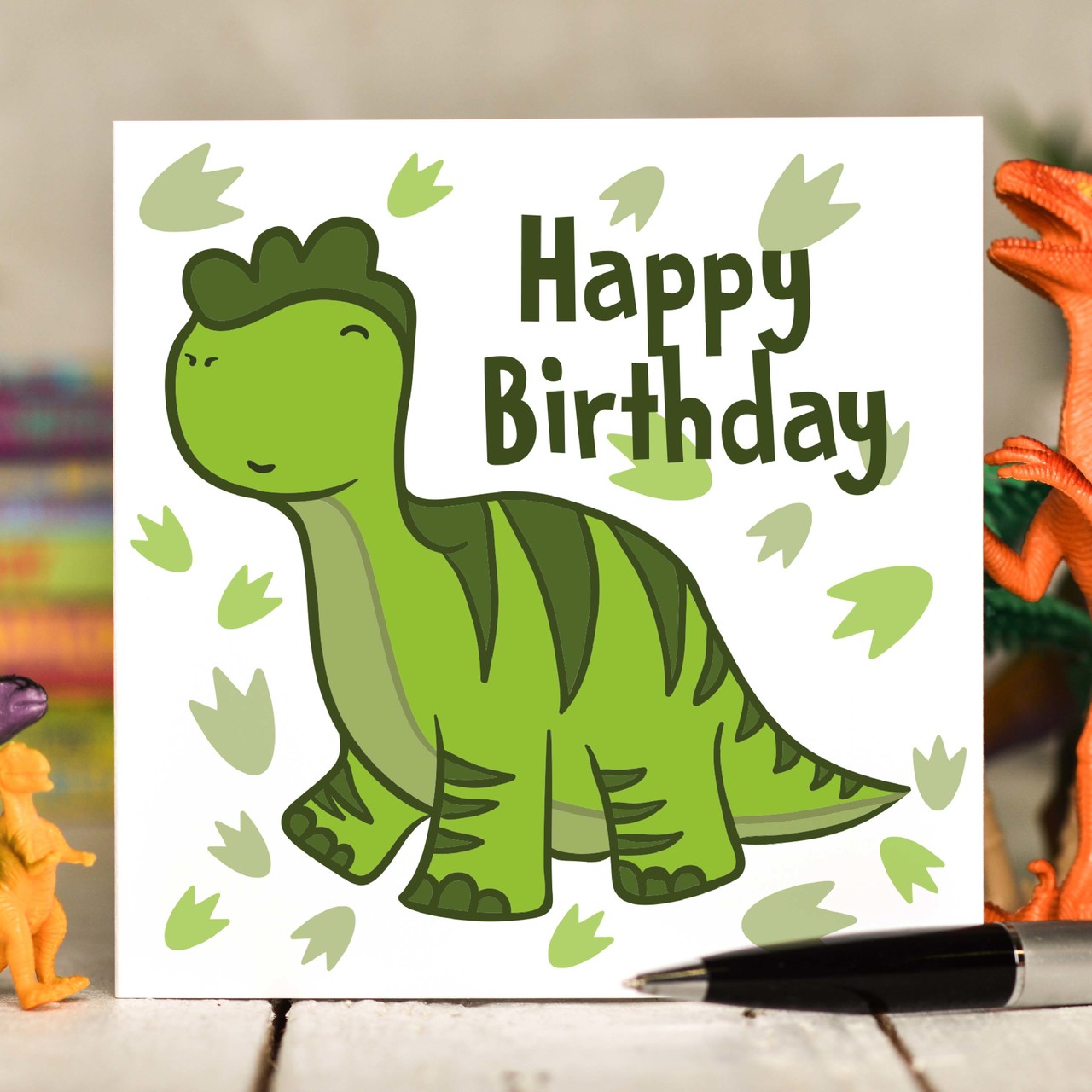 Diplodocus Birthday Card