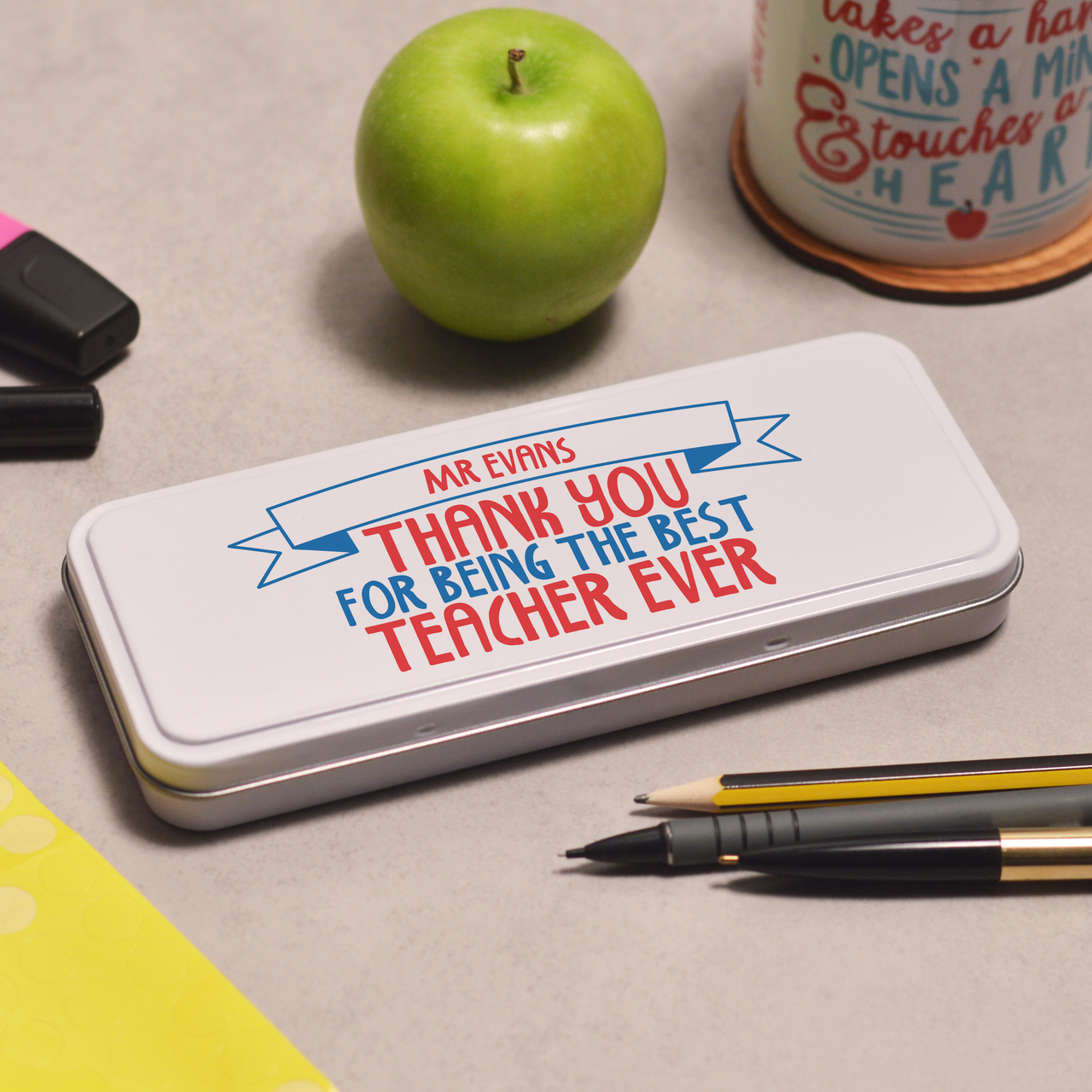 Personalised Best Teacher Ever Pencil Tin