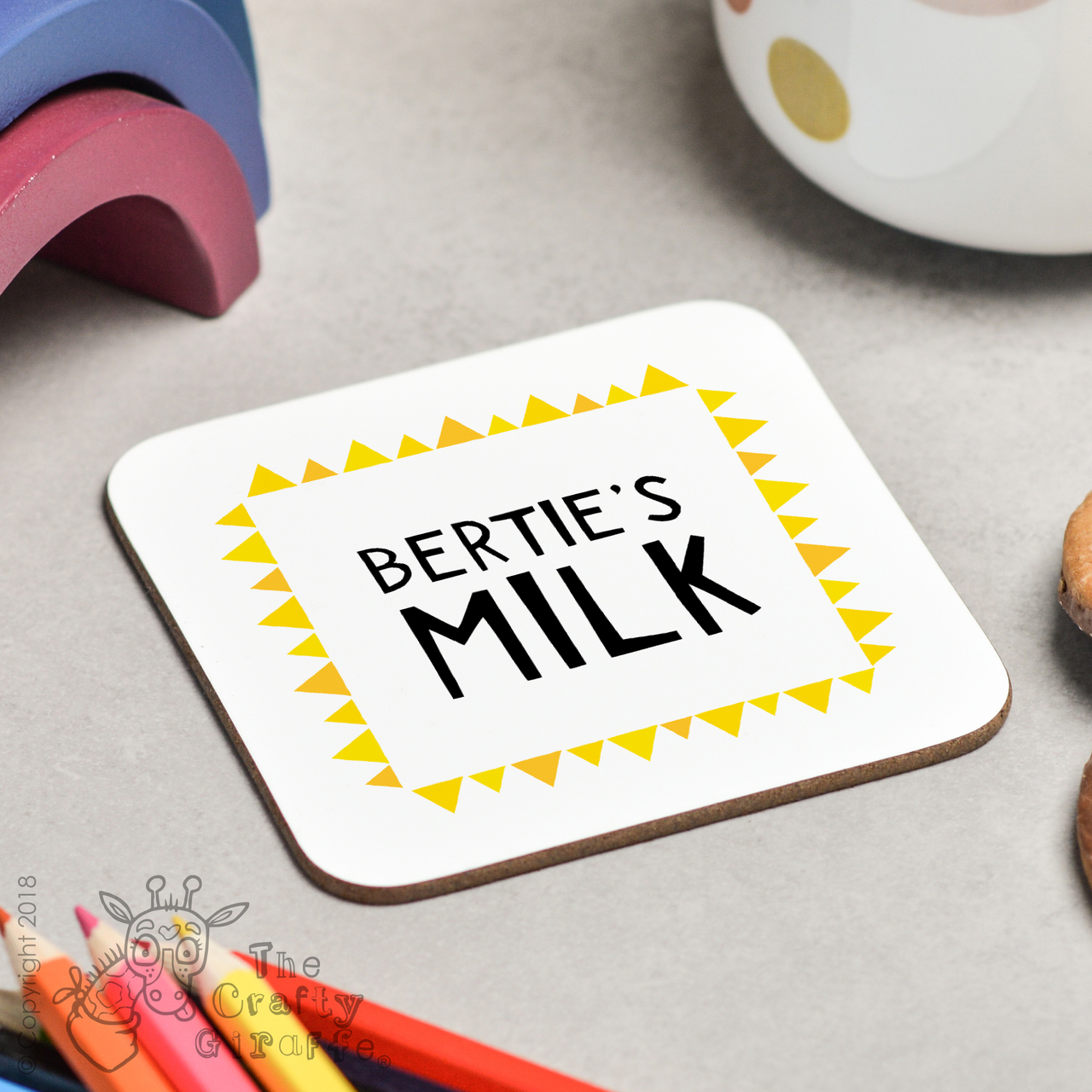 Personalised Milk Coaster