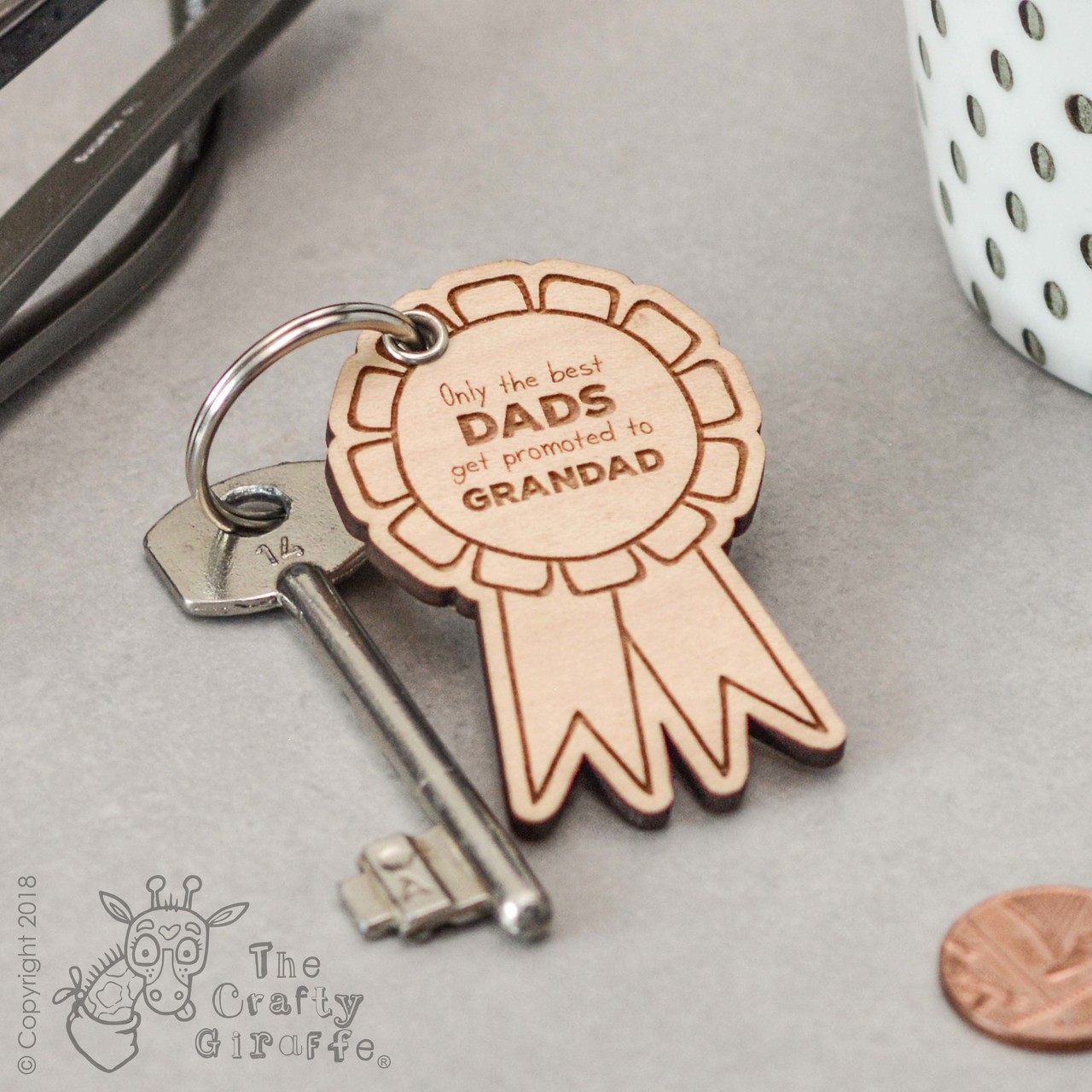 Personalised Only the best Rosette Keyring