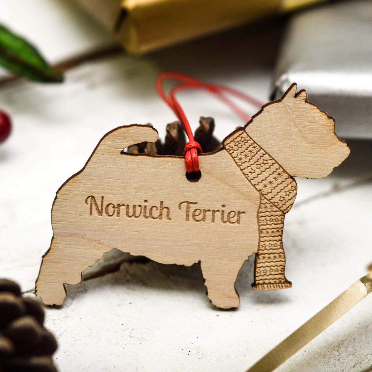 Personalised Norwich Terrier Decoration
