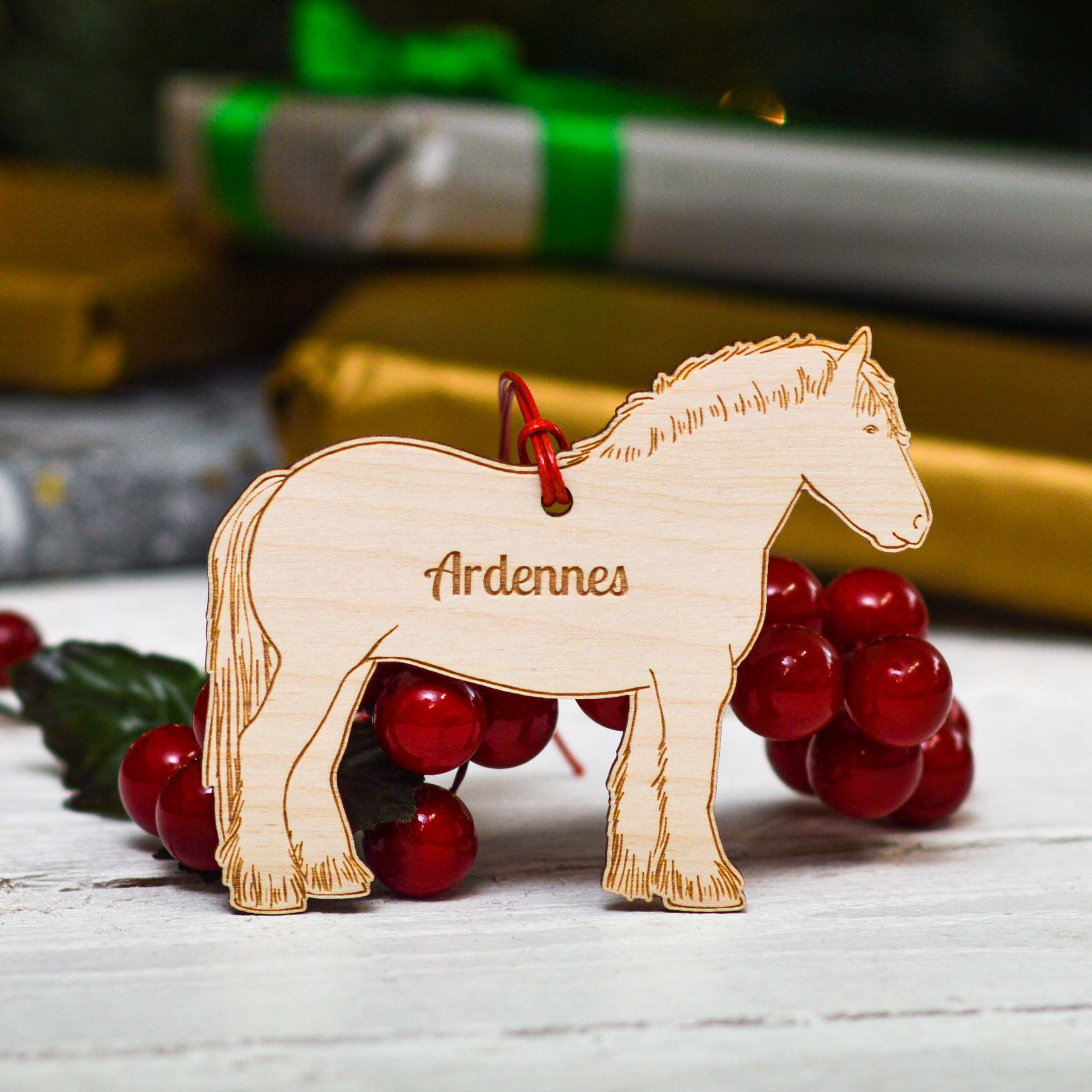Personalised Ardennes Horse Decoration