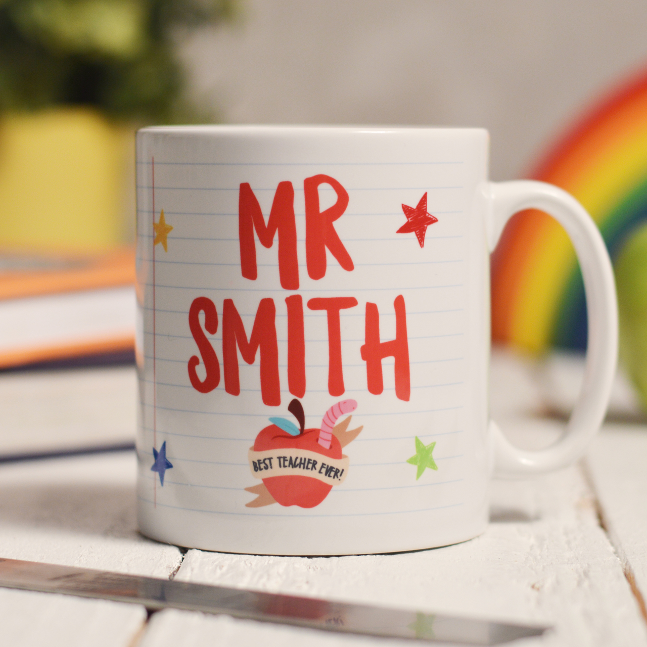 Personalised Teacher Name – Best teacher apple Mug