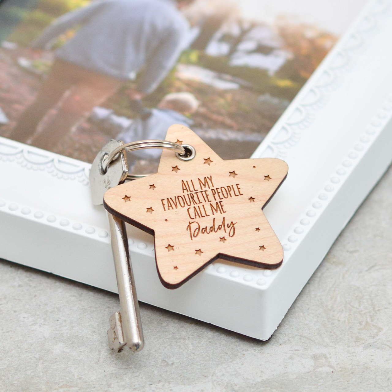 Personalised All my favouite people Fathers Day Keyring