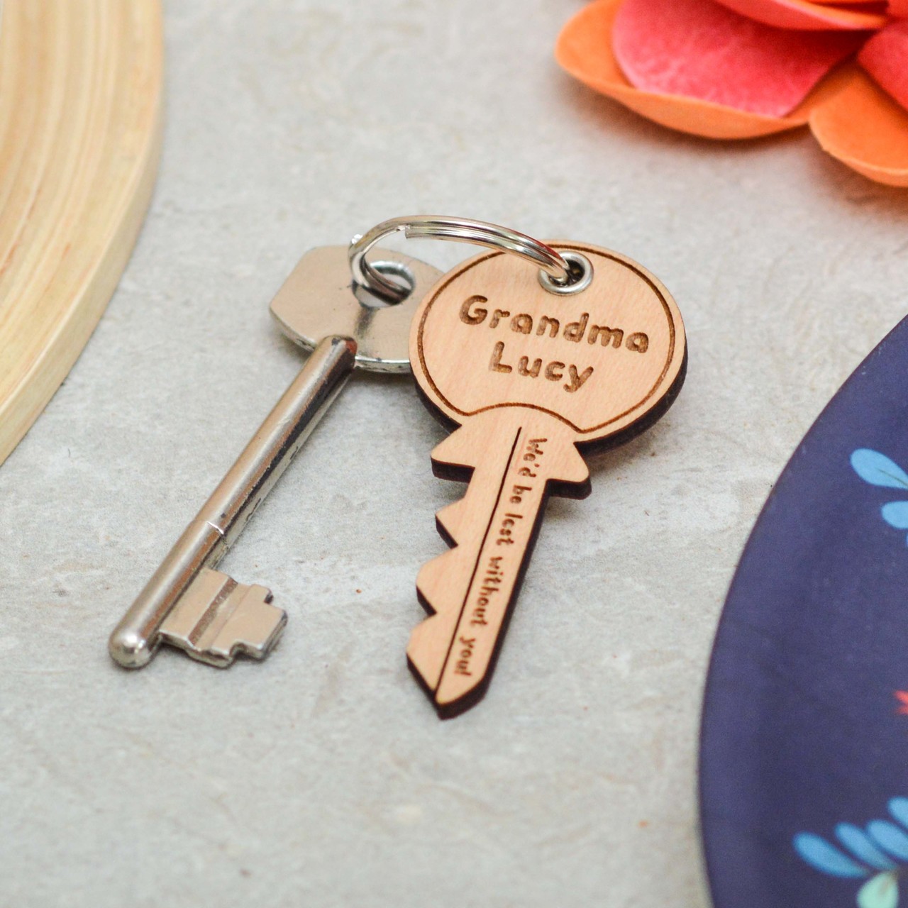 Personalised We’d be lost without you Key Keyring
