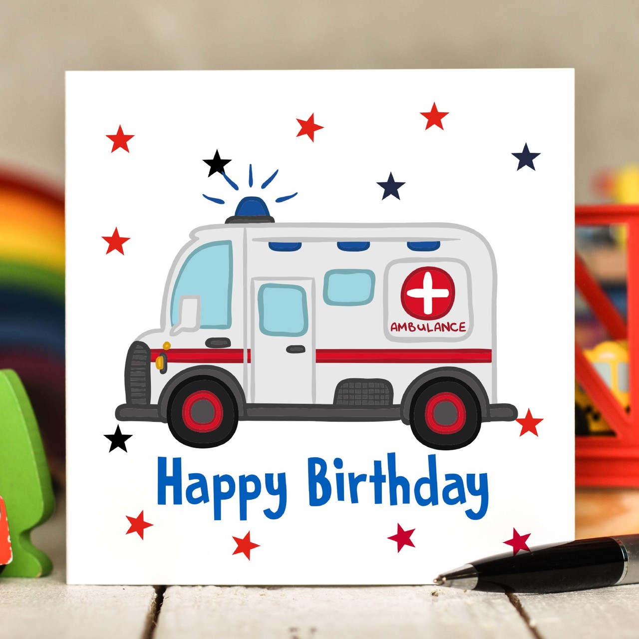 Ambulance Birthday Card