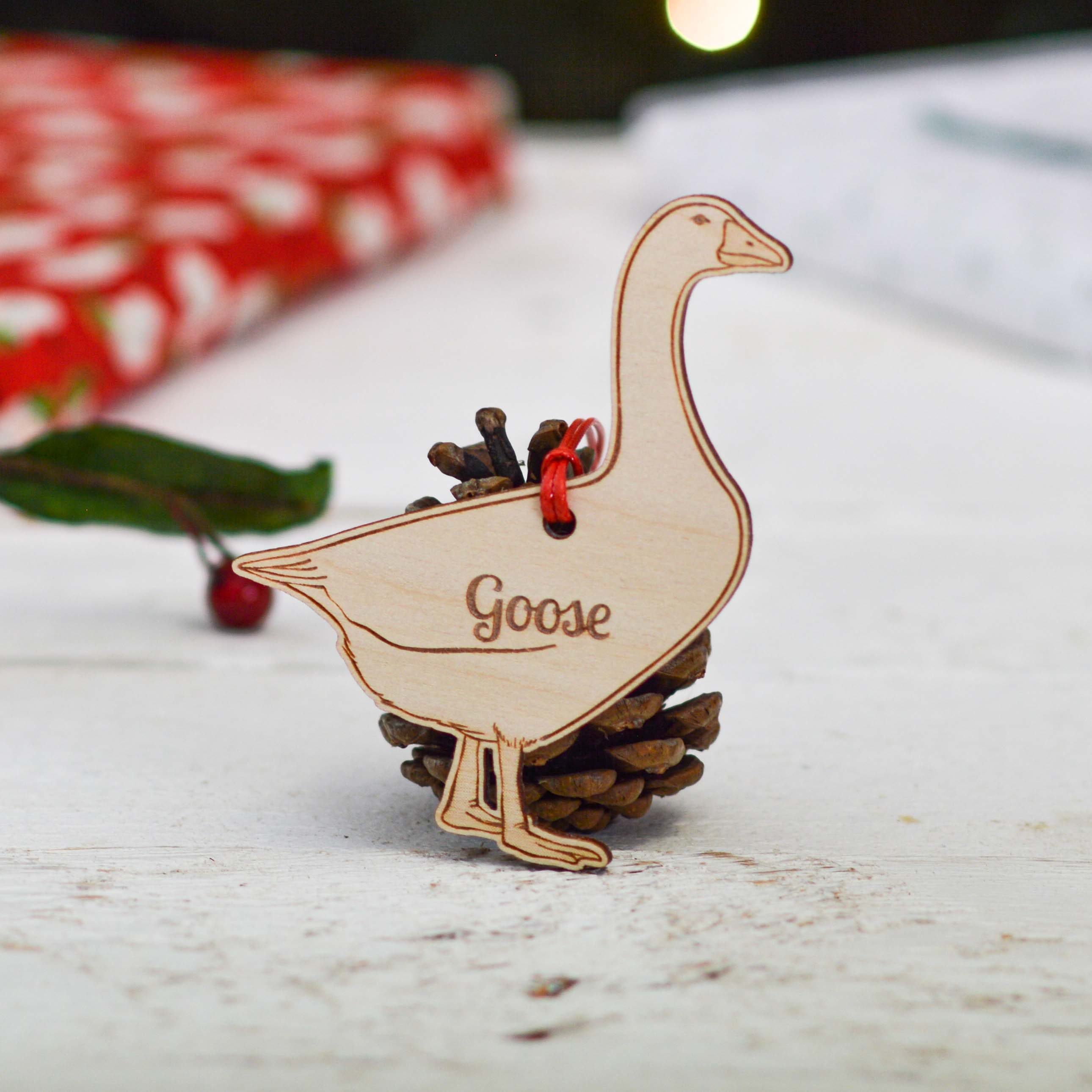 Personalised Goose Decoration
