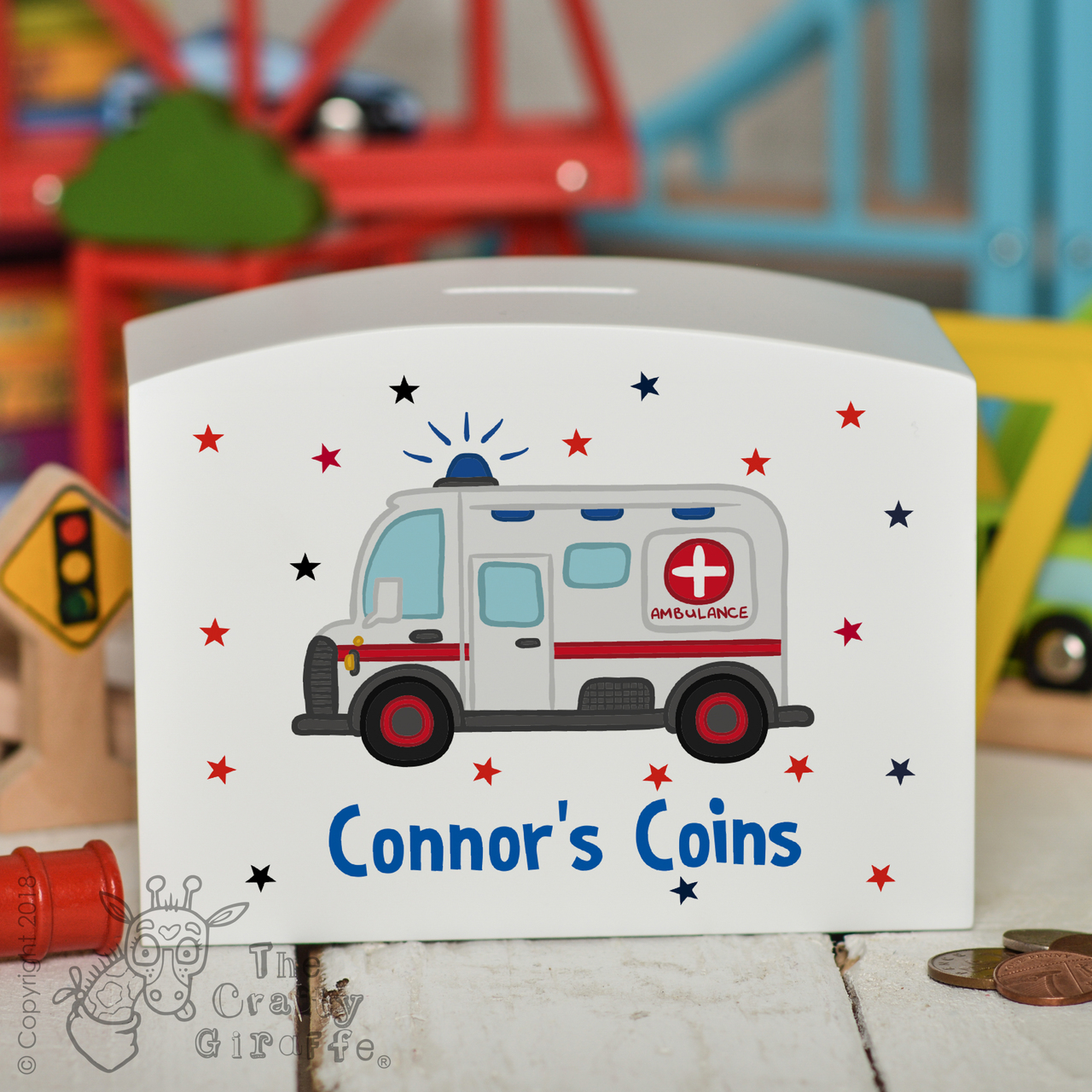 Personalised Ambulance Money Box