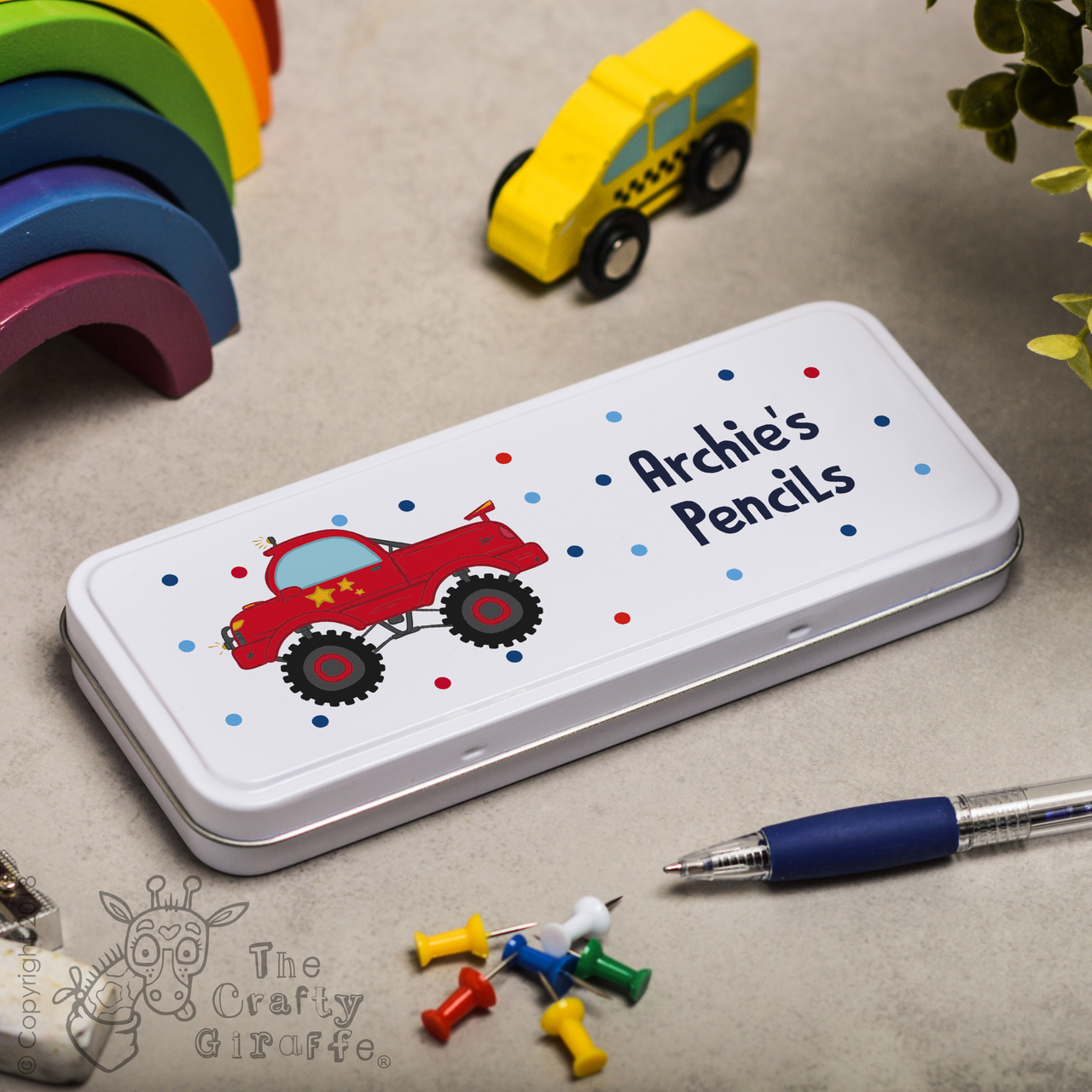 Personalised Truck Pencil Tin