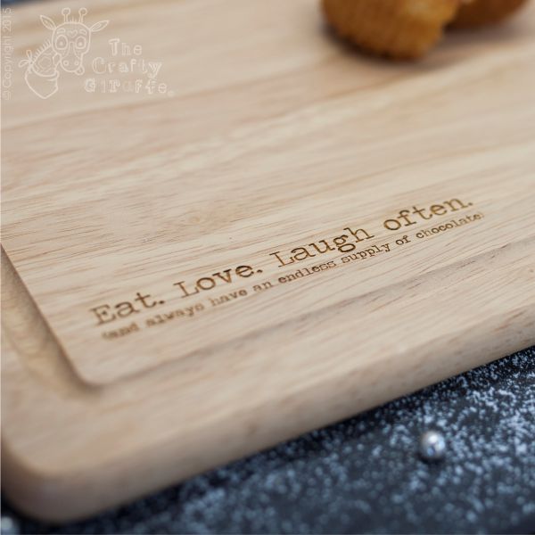 Eat. Love. Laugh Often Wooden Wooden Board