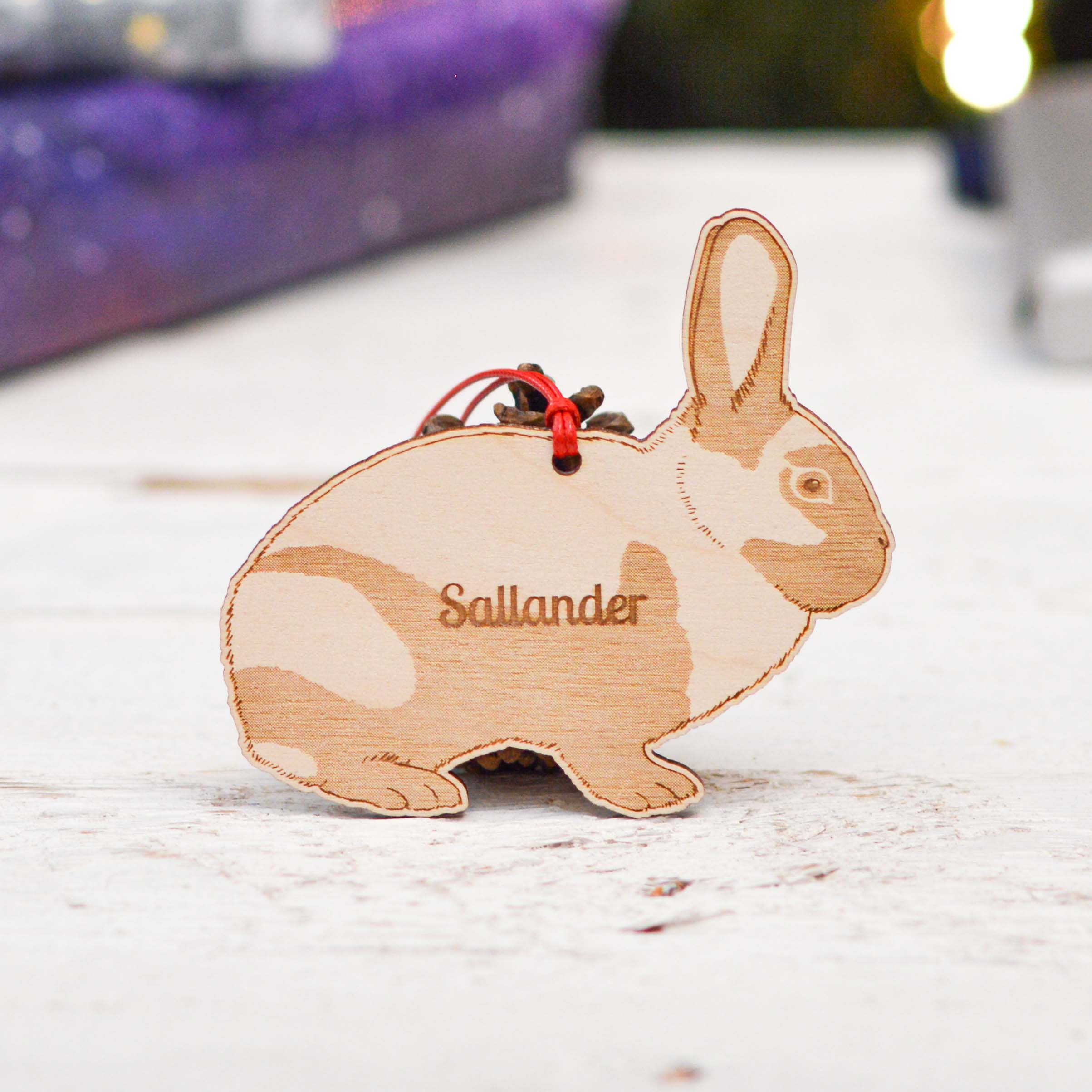 Personalised Sallander Rabbit Decoration