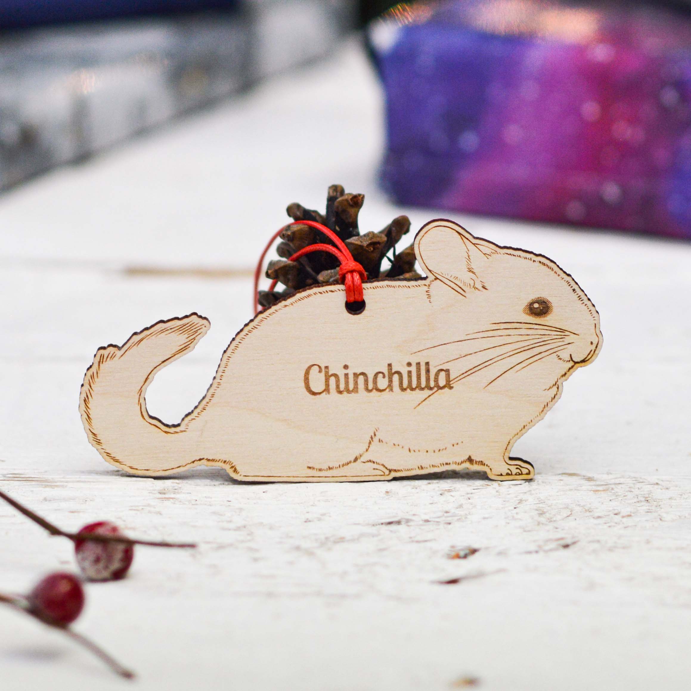 Personalised Chinchilla Decoration