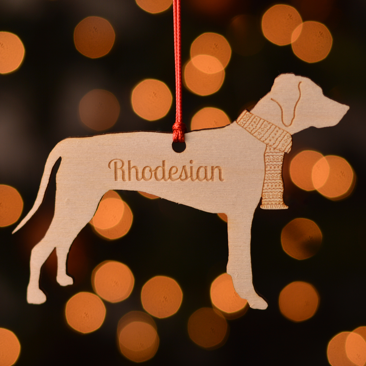 Personalised Rhodesian Ridgeback Dog Decoration