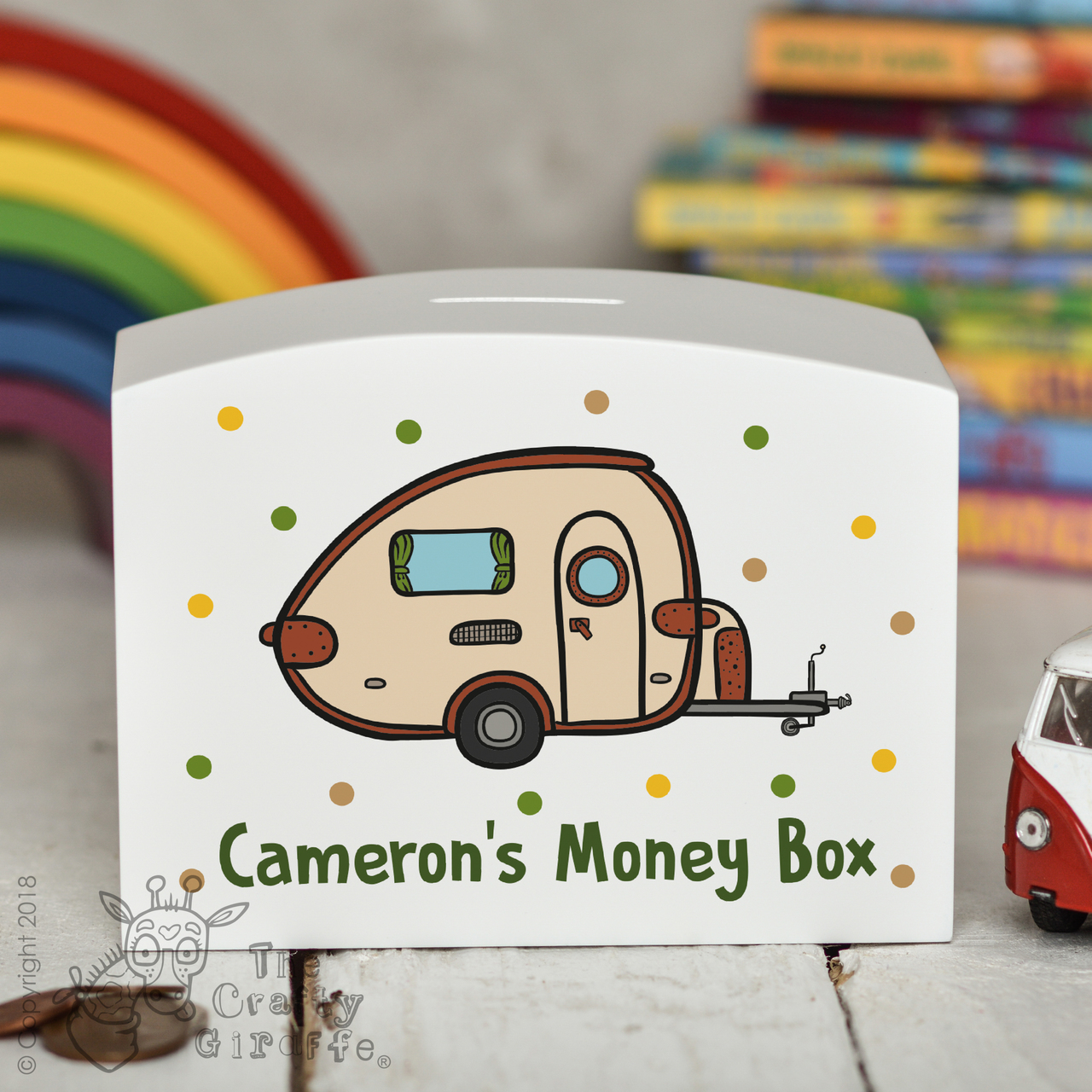 Personalised Caravan Money Box