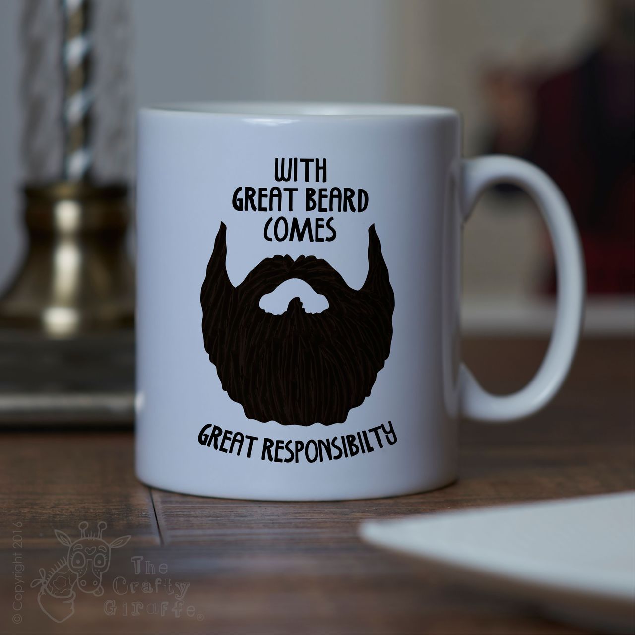 With great beard comes great responsibility Mug – Black