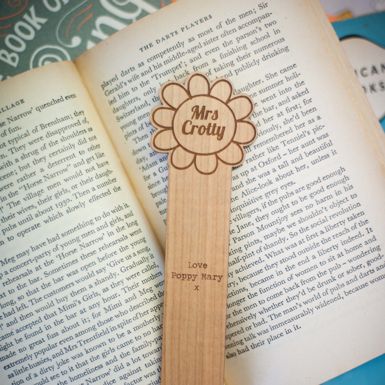 Personalised Flower Bookmark
