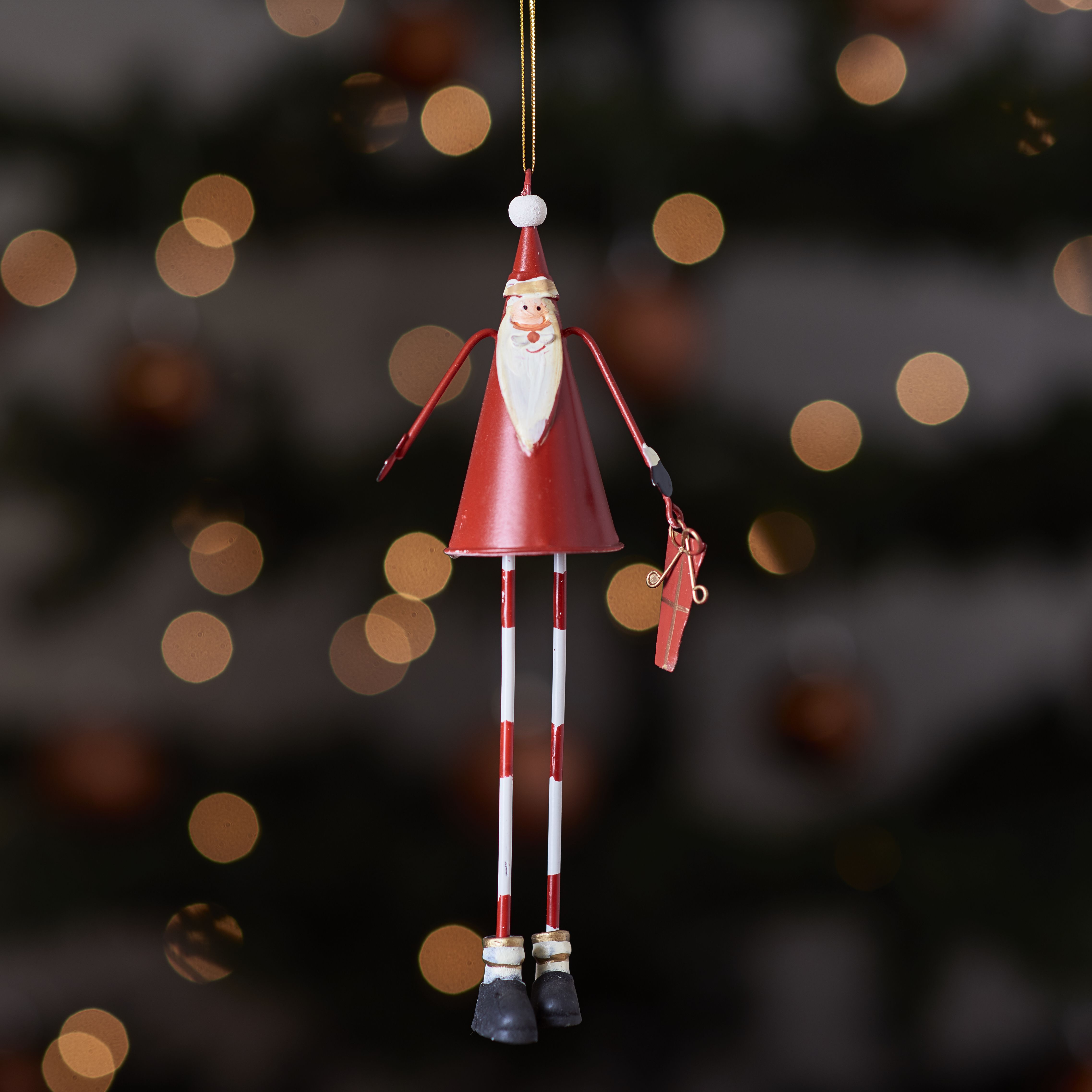Tall metal Santa hanging Decoration