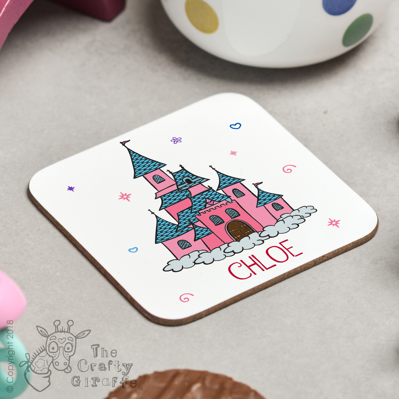 Personalised Princess Castle Coaster