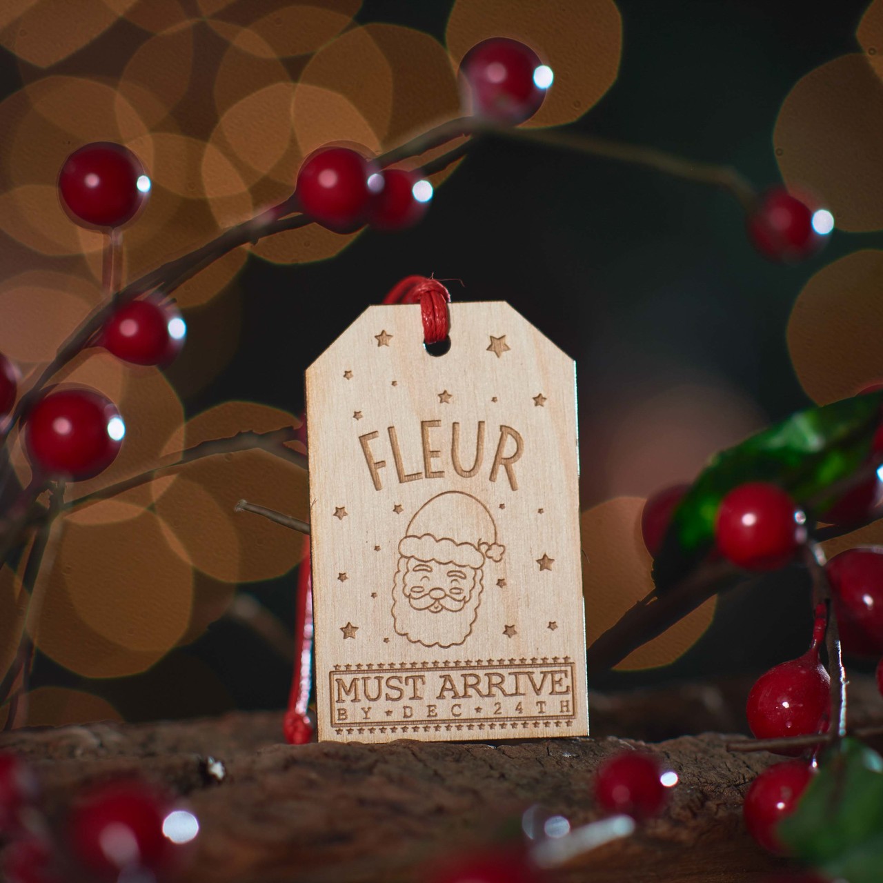 Personalised Large Present Gift Tag – Santa
