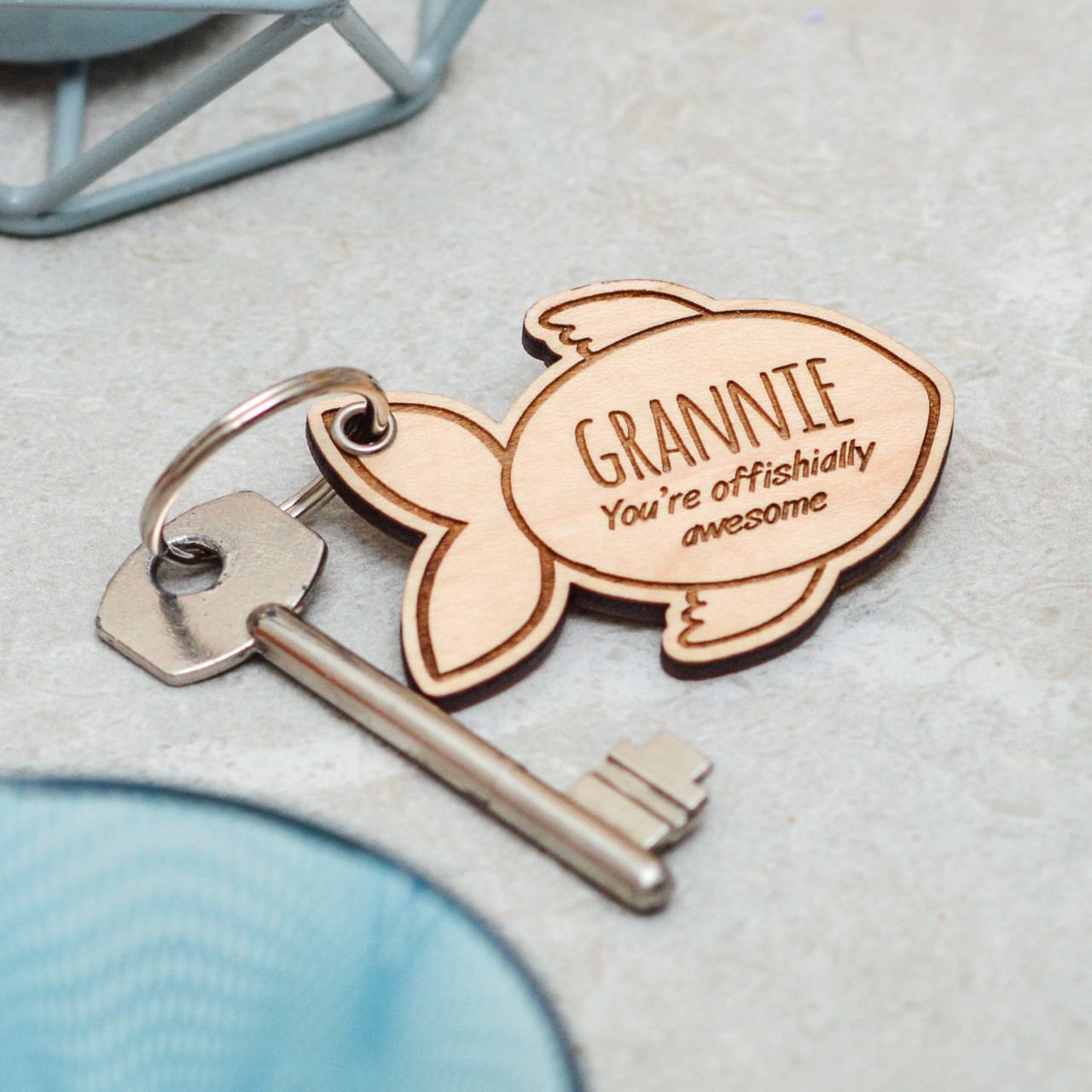 Personalised Fish Mothers Day Keyring