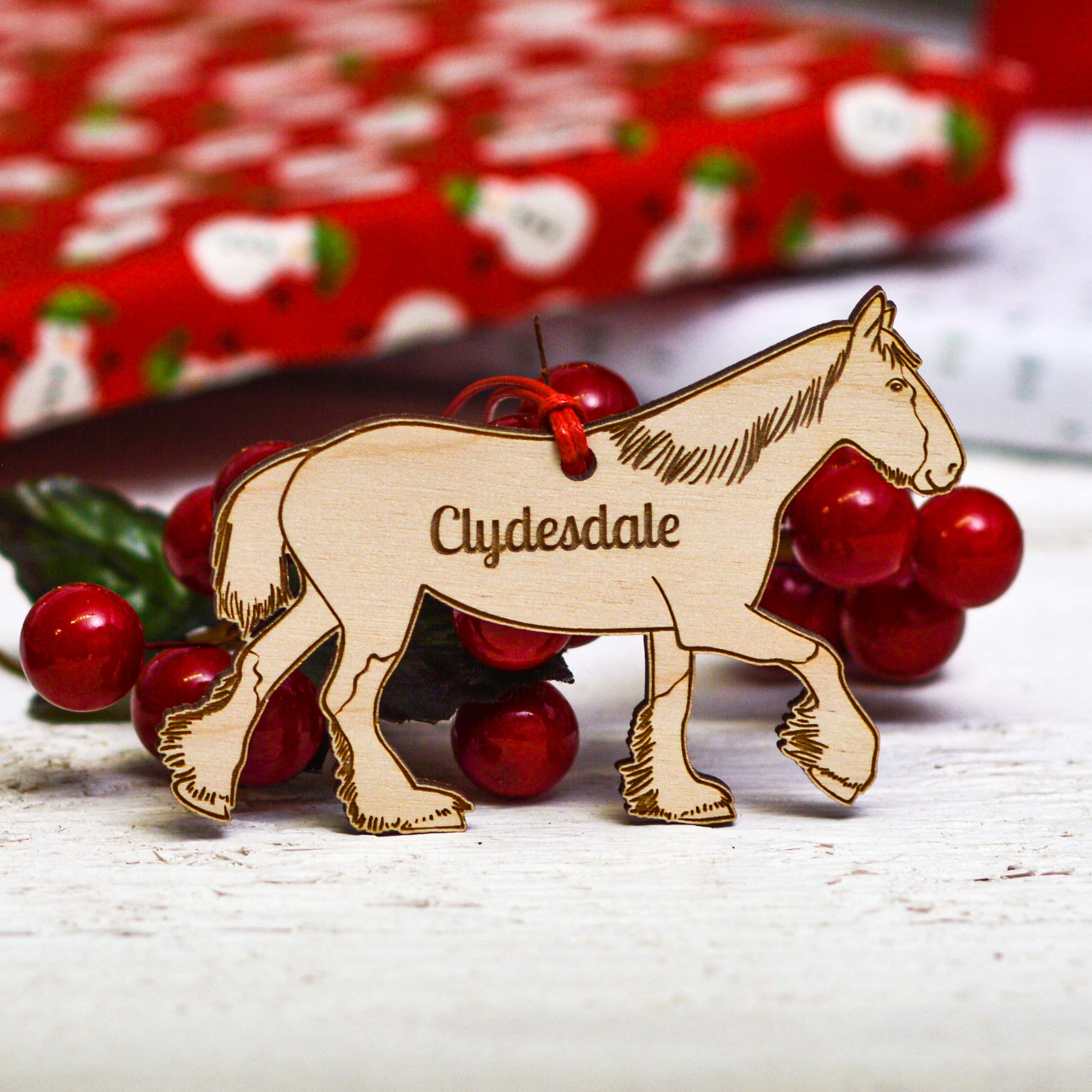 Personalised Clydesdale Horse Decoration