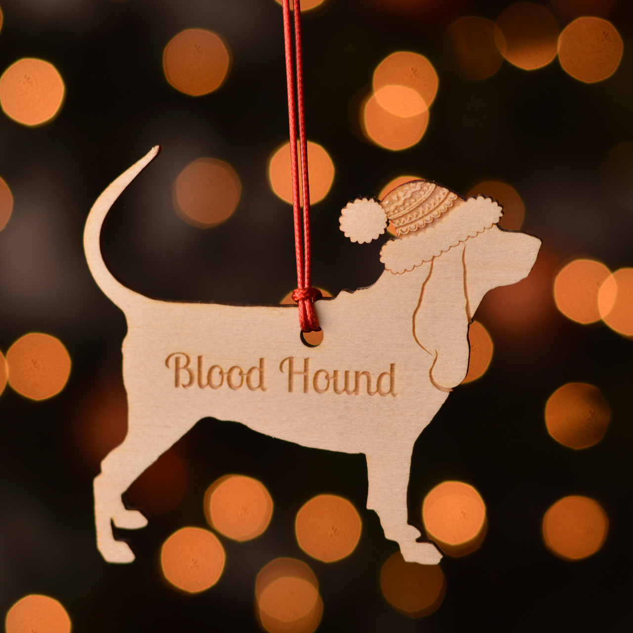 Personalised Blood Hound Dog Decoration