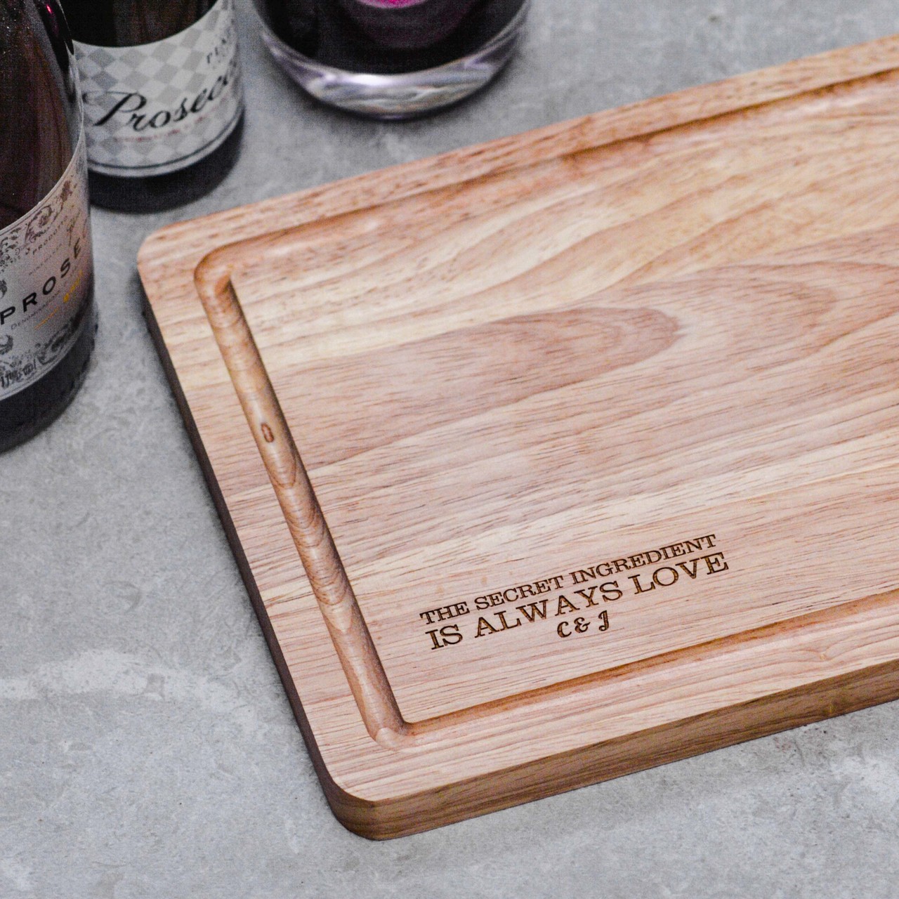 Personalised The Secret Ingredient Valentines Wooden Board