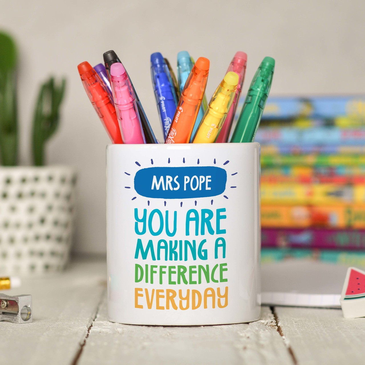 Personalised You are making a difference everyday Pencil Pot