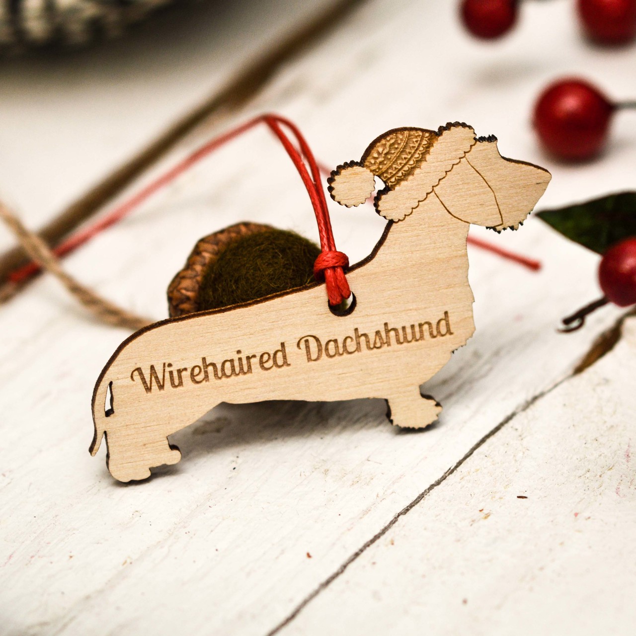 Personalised Wirehaired Dachshund Decoration