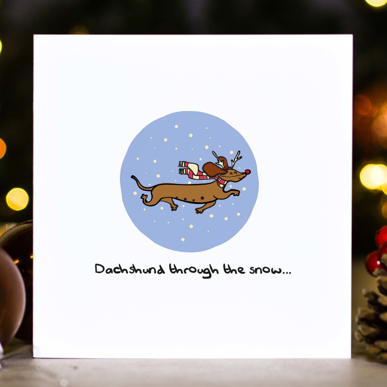 Dachshund through the snow… Christmas Card