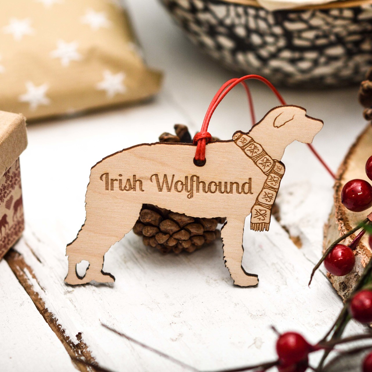 Personalised Irish Wolfhound Decoration