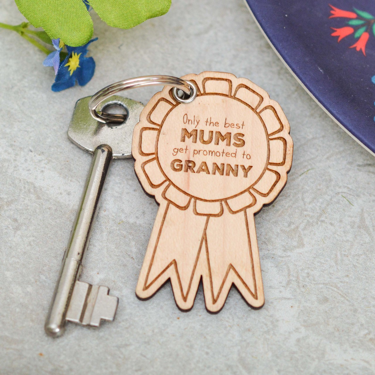 Personalised Only the best Rosette Mothers Day Keyring