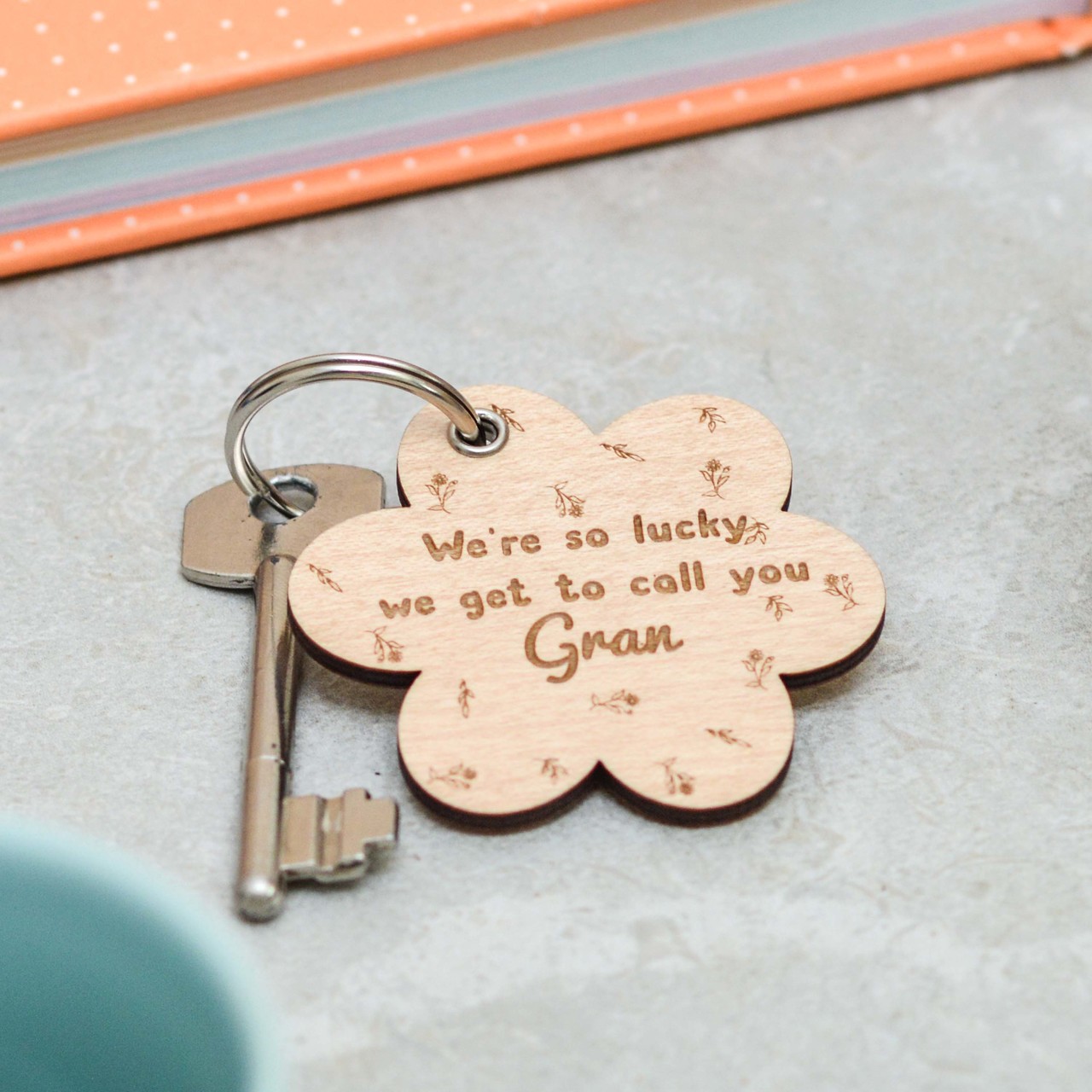 Personalised We’re so lucky we get to call you Keyring