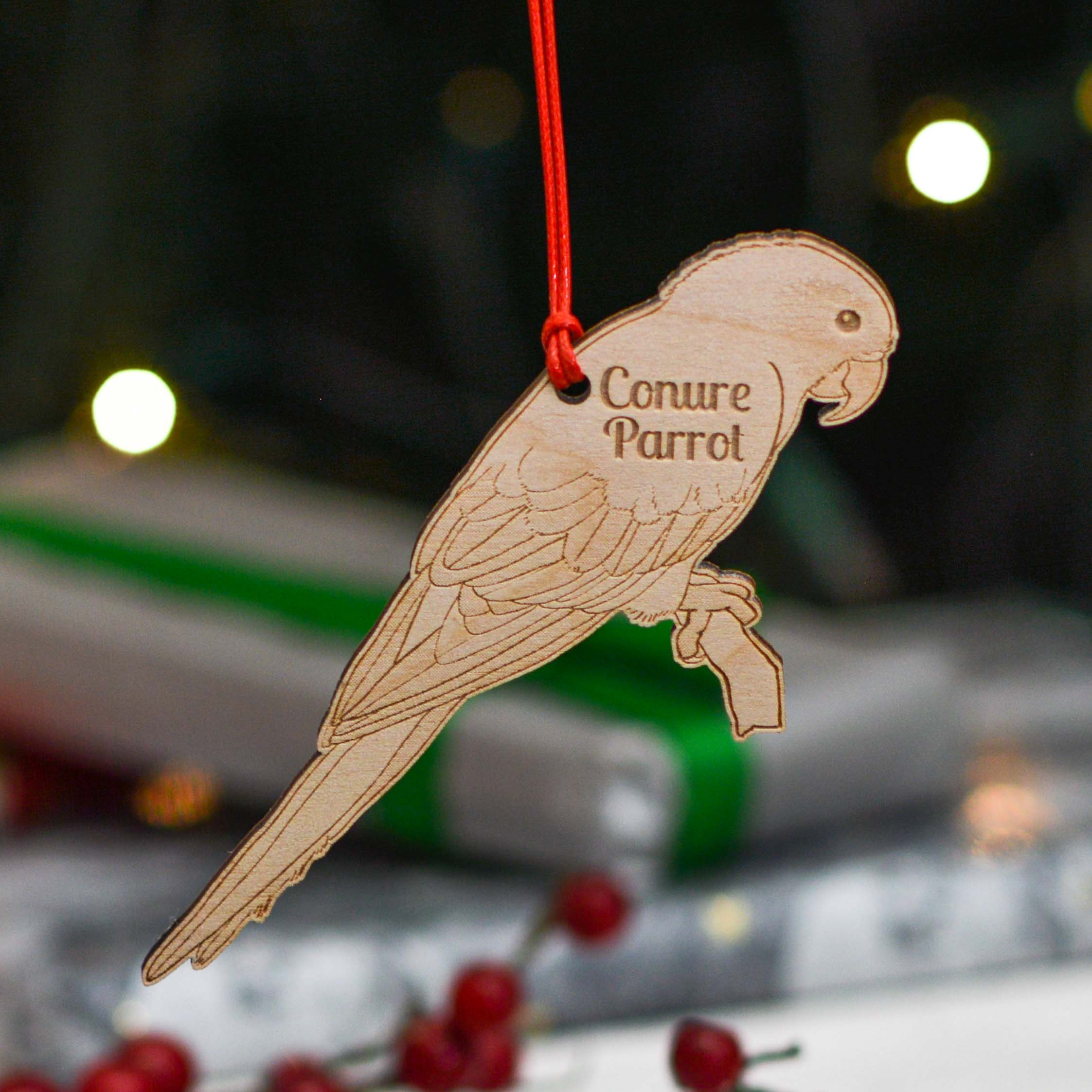 Personalised Conure Parrot Decoration
