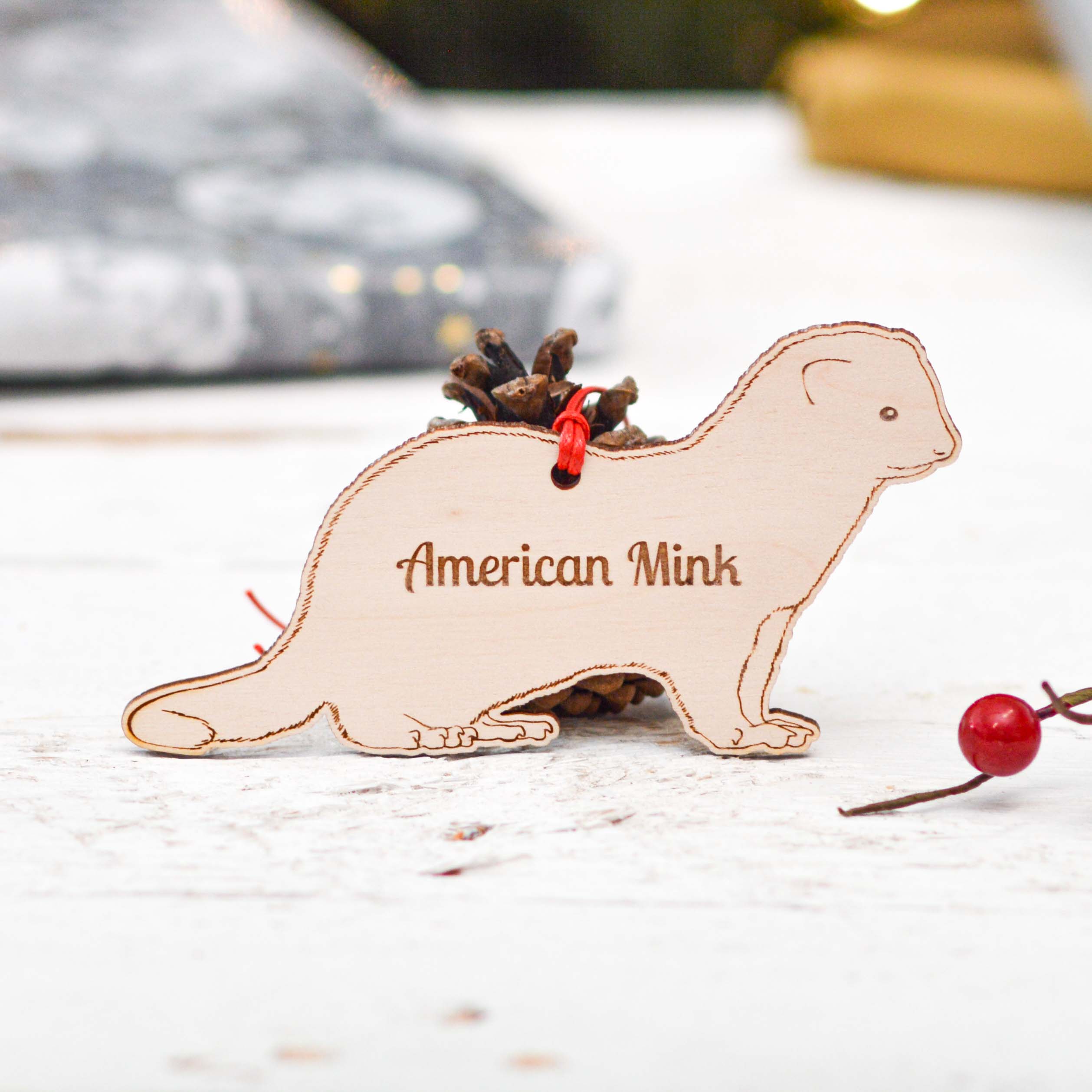Personalised American Mink Decoration